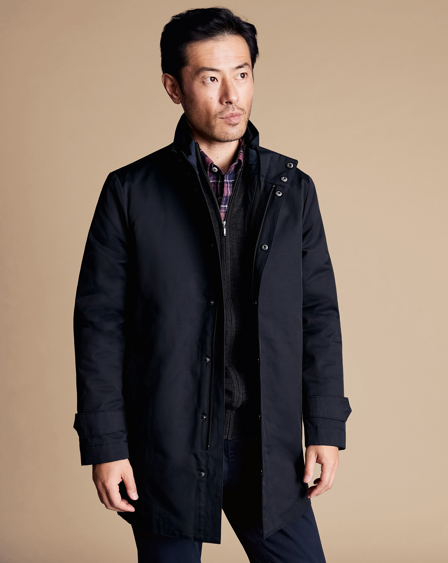 Navy rain mac online