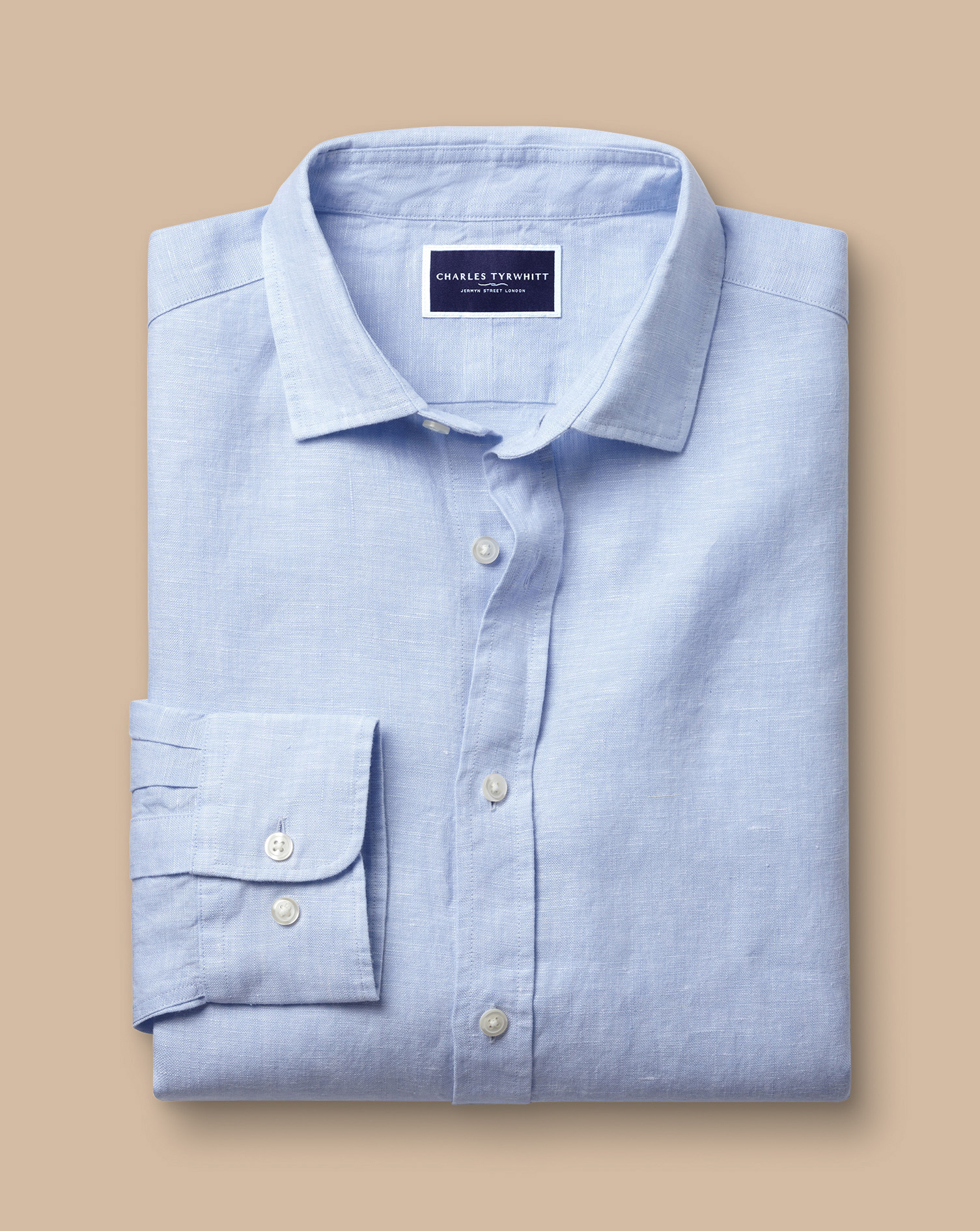 Pure Linen Shirt - Sky Blue