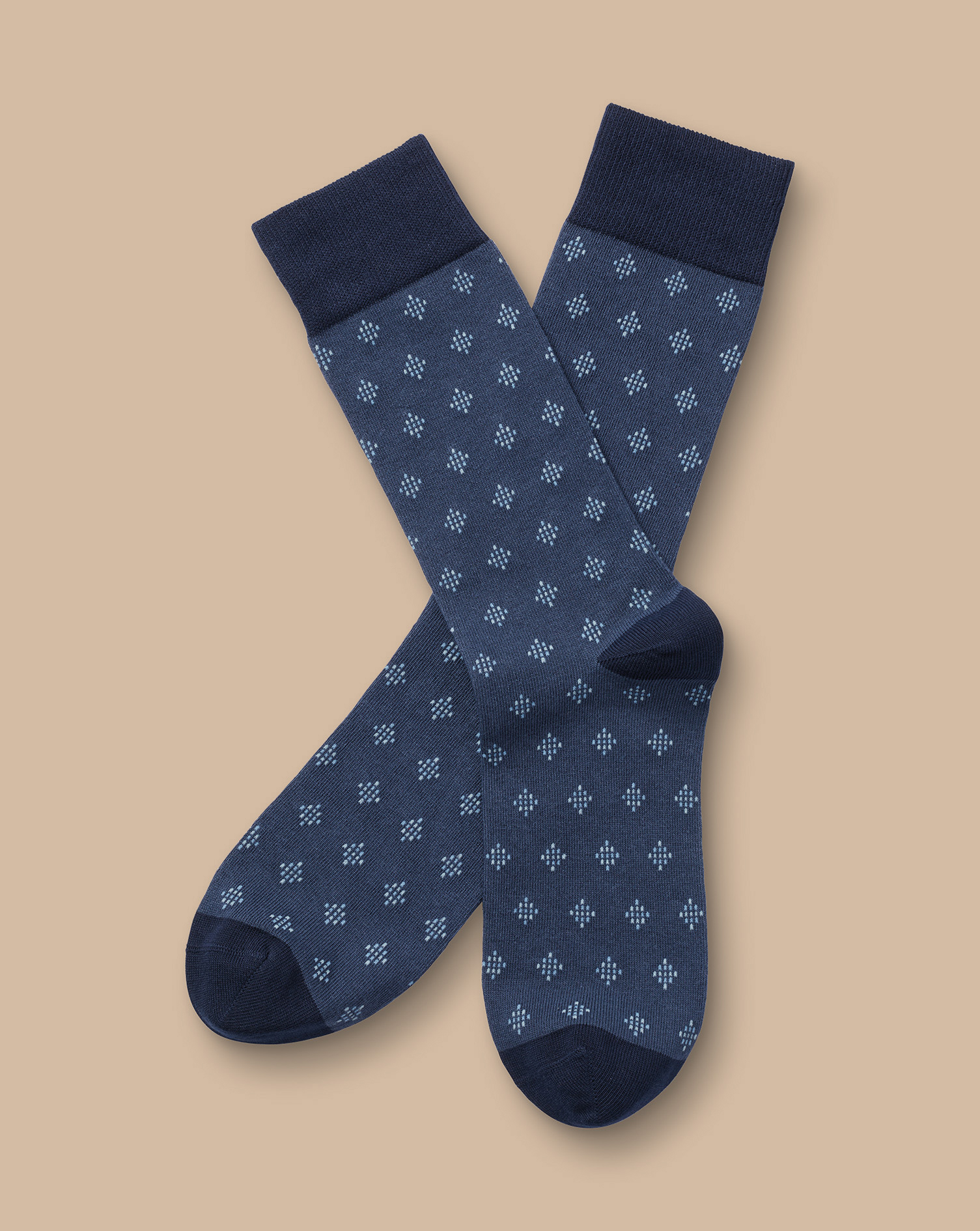 Geo Socks - Steel Blue