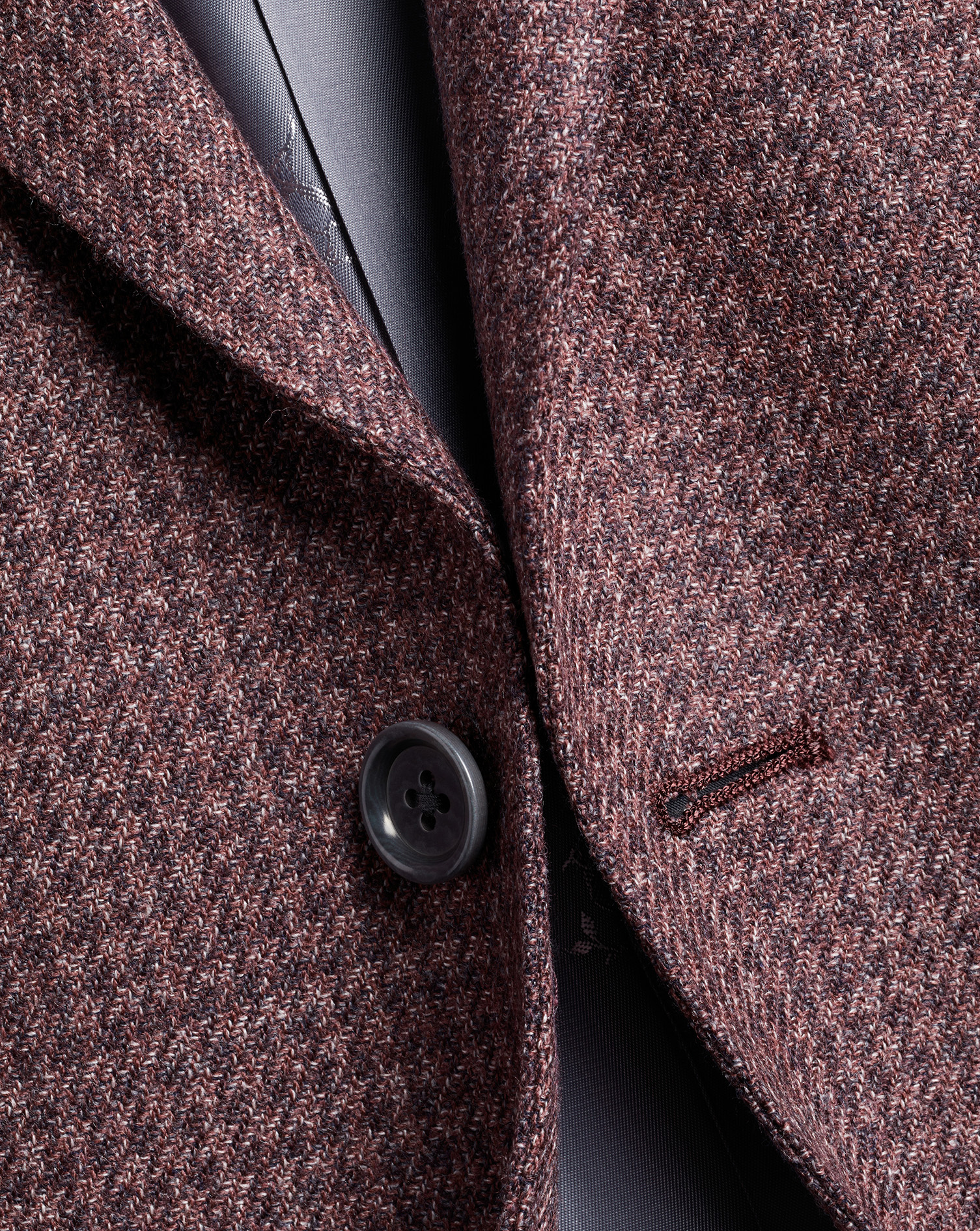 Puppytooth Wool Silk Jacket - Dark Pink