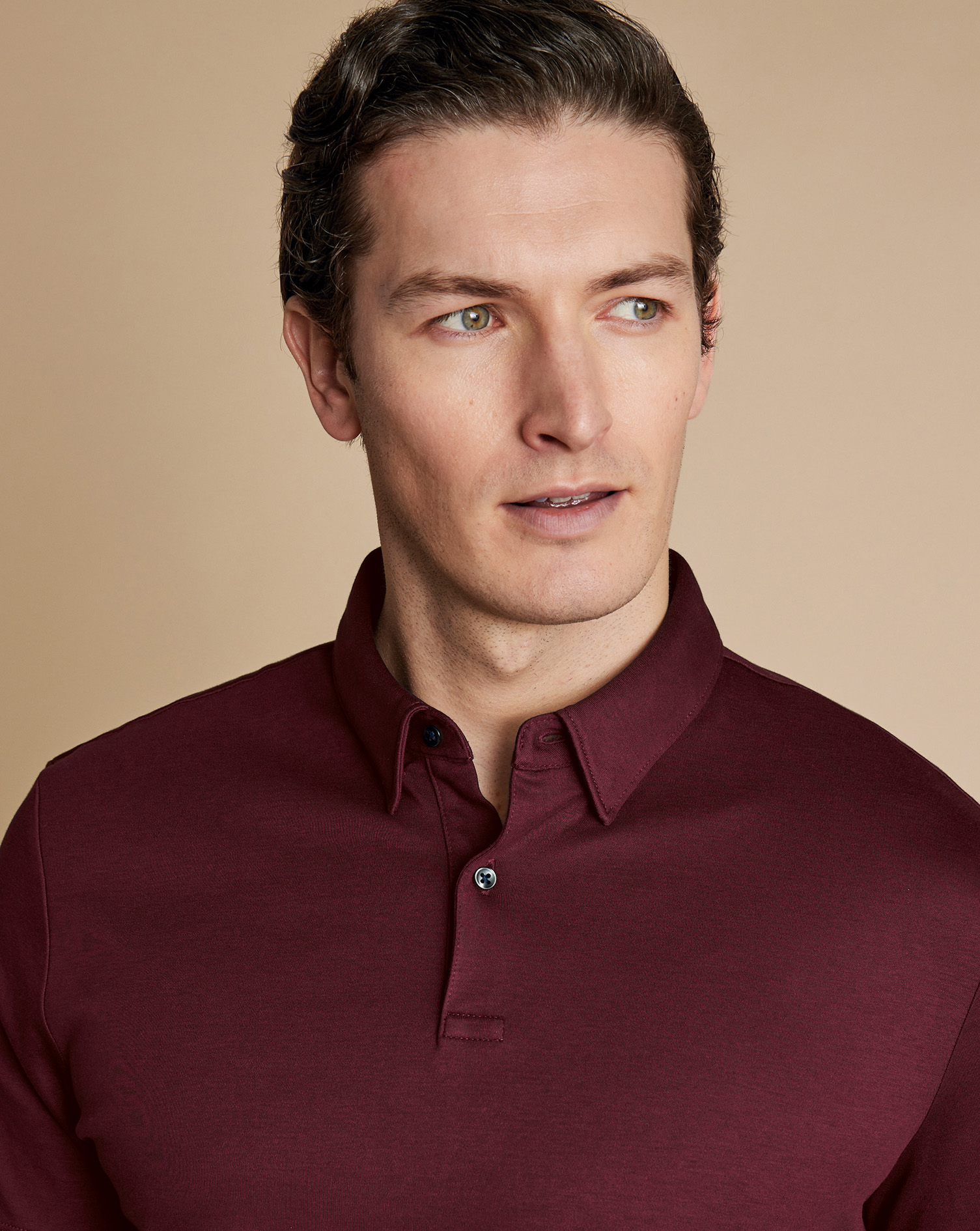 Smart Jersey Polo - Wine