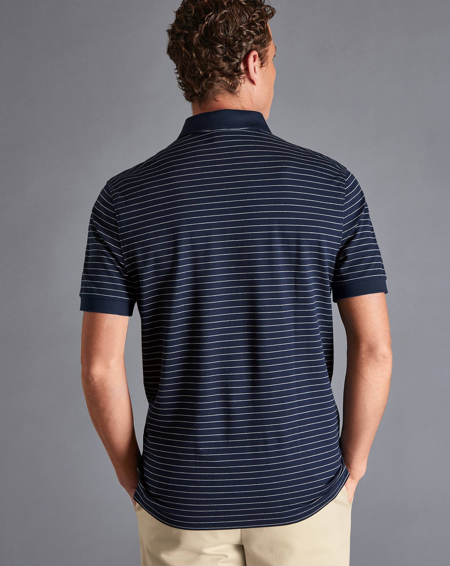 Tyrwhitt Pique Polo - Navy & White