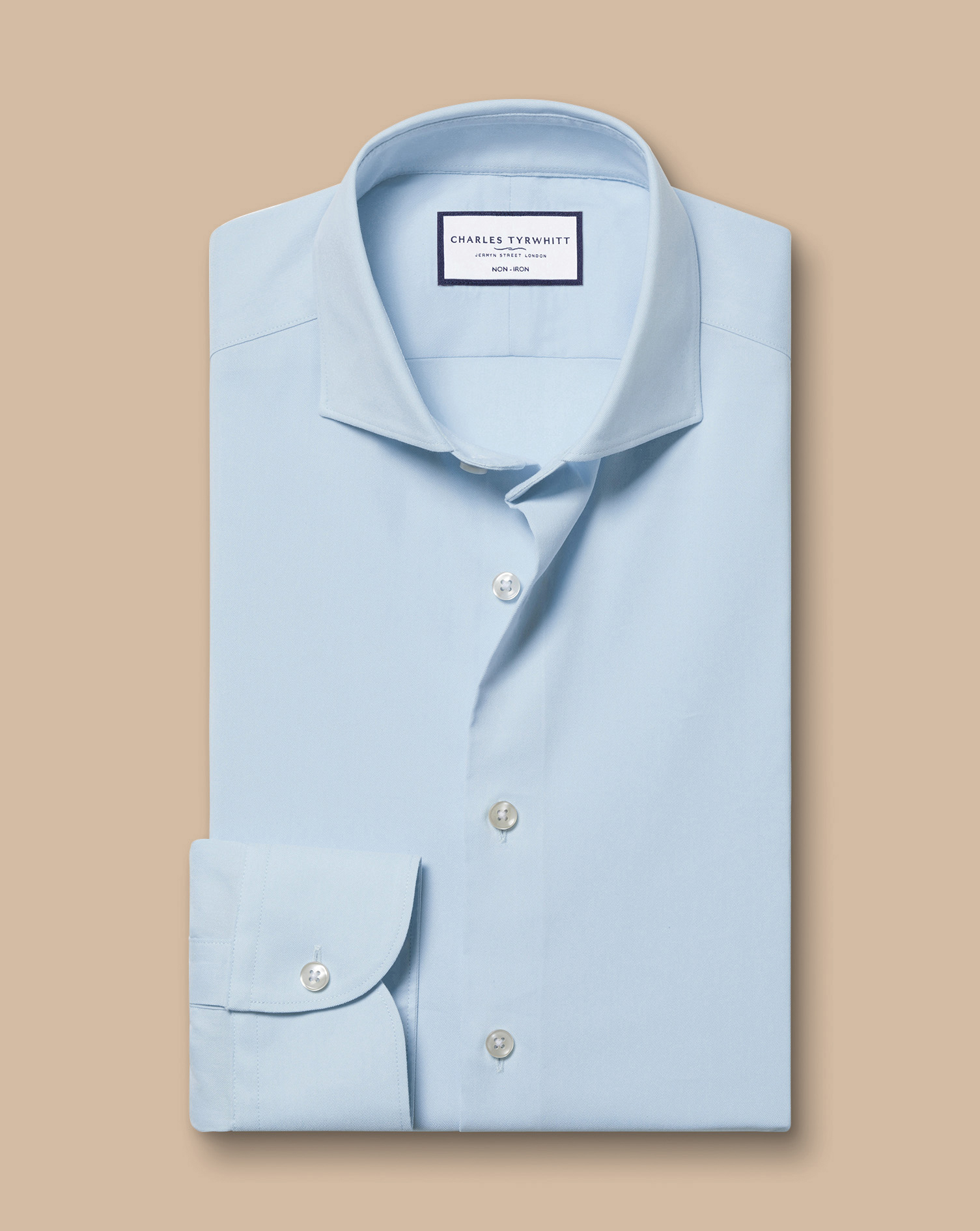 Non-Iron Performance Twill Shirt - Sky Blue