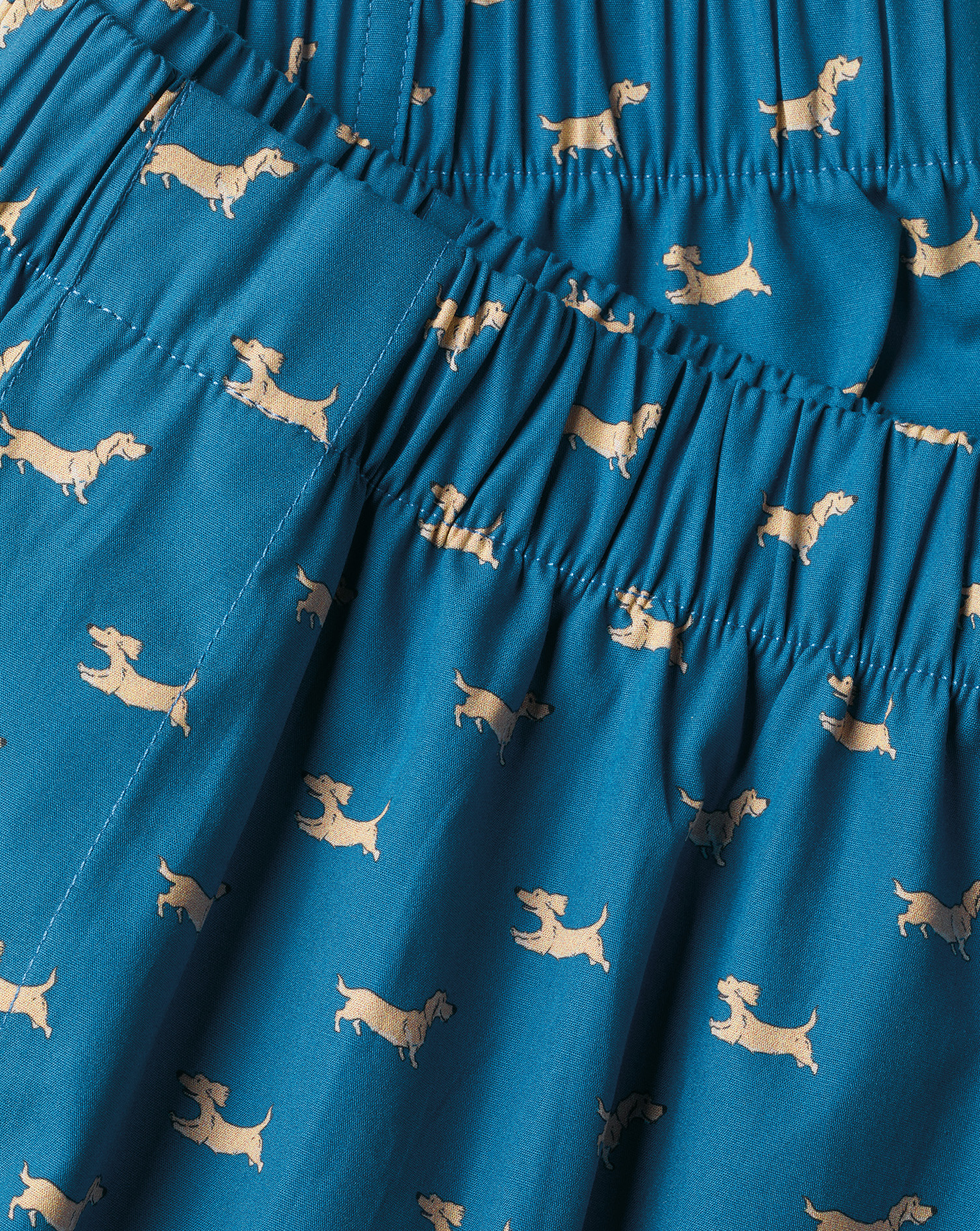 Dogs Woven Boxers  - Petrol Blue