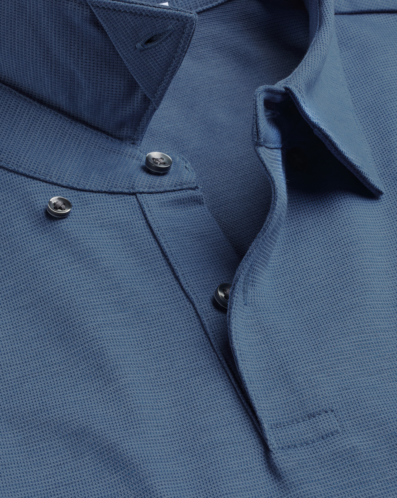 Performance Semi Plain Polo - Steel Blue 