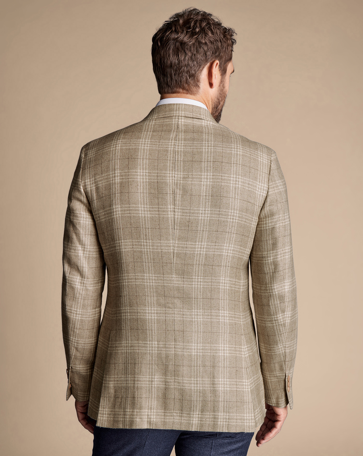 British Luxury Check Jacket  - Oatmeal