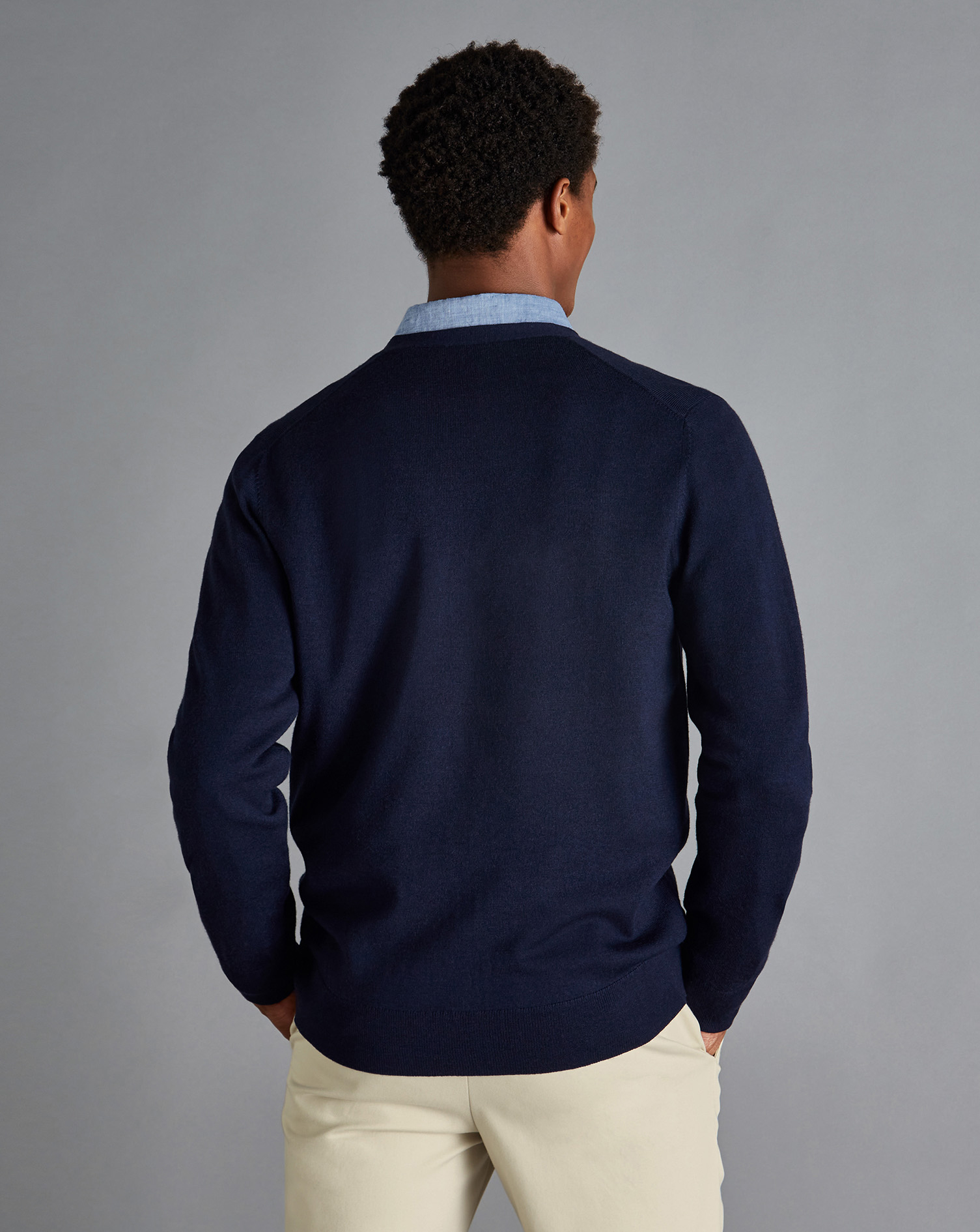 Merino Cardigan - Navy