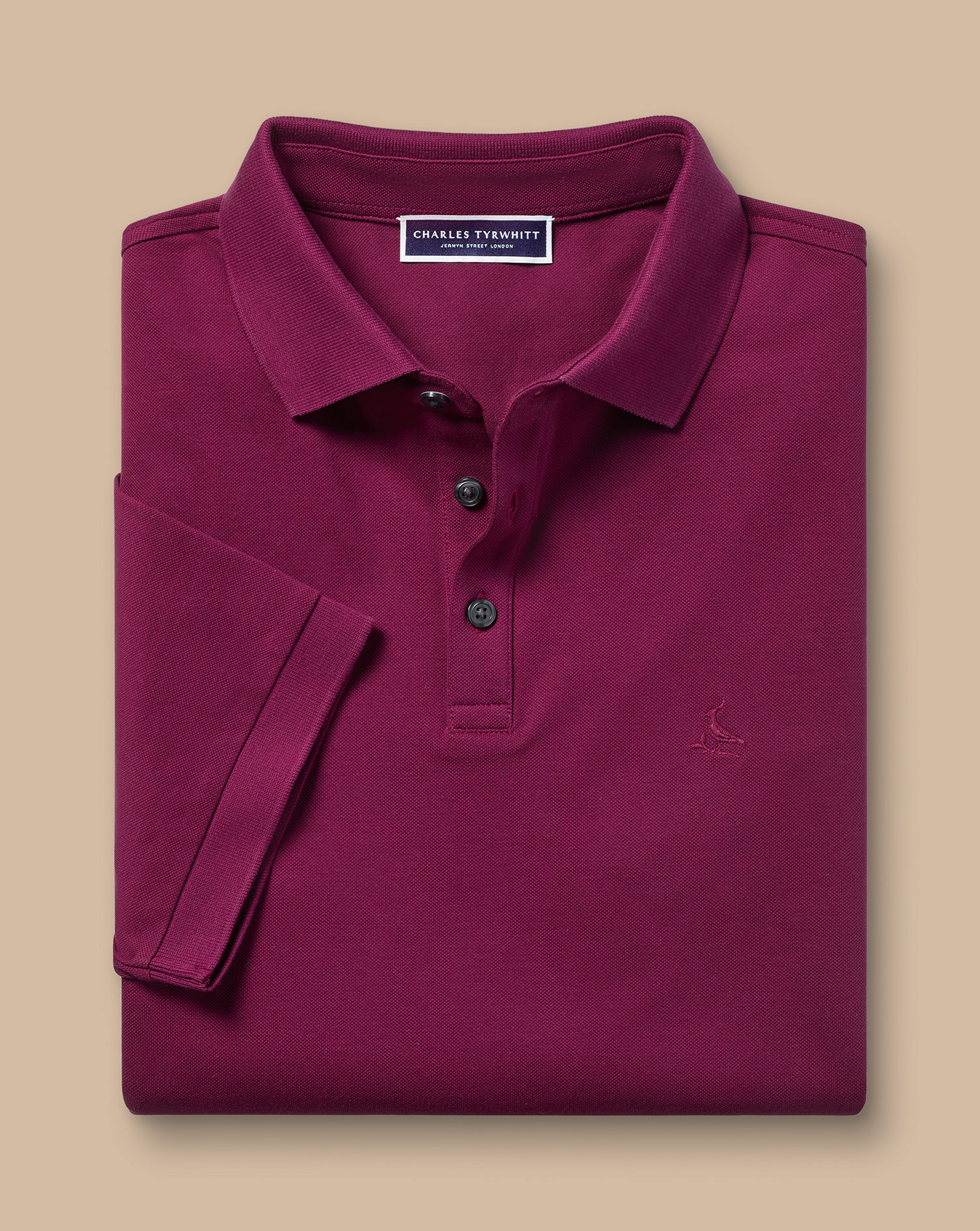 Tyrwhitt Pique Polo - Dark Pink