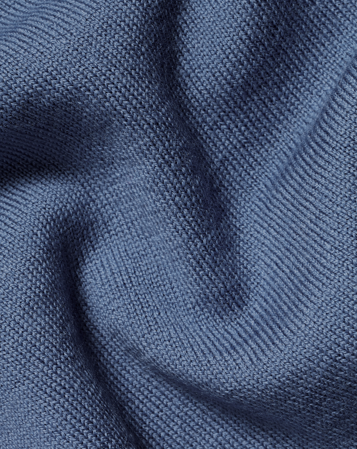 Merino V-Neck Jumper - Steel Blue