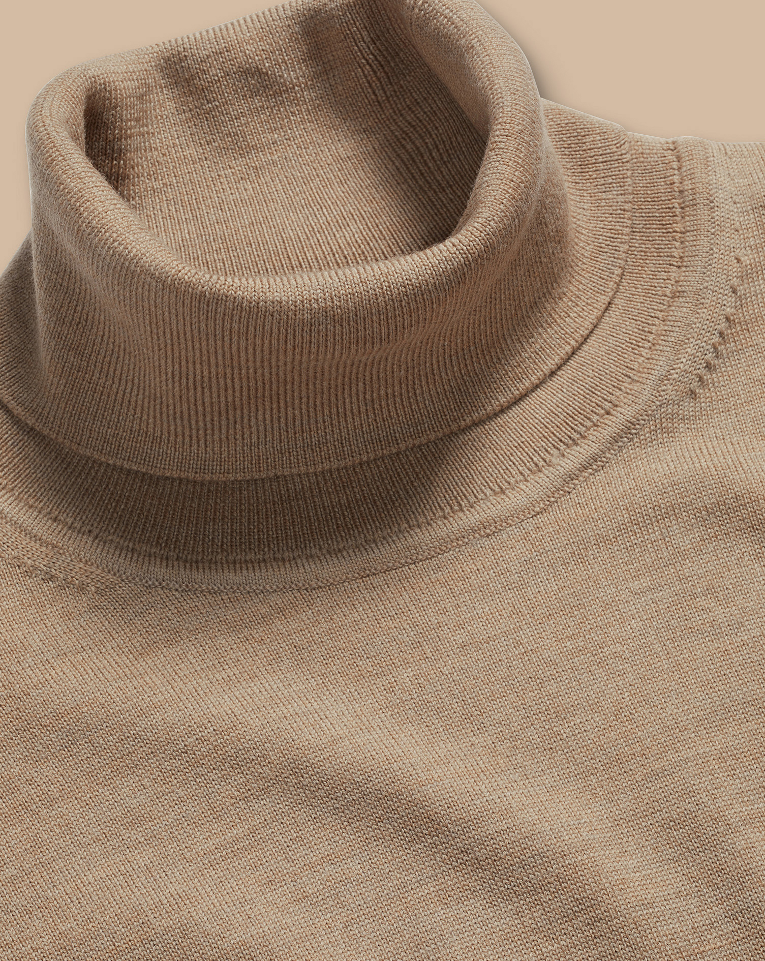 Merino Roll Neck Jumper - Oatmeal