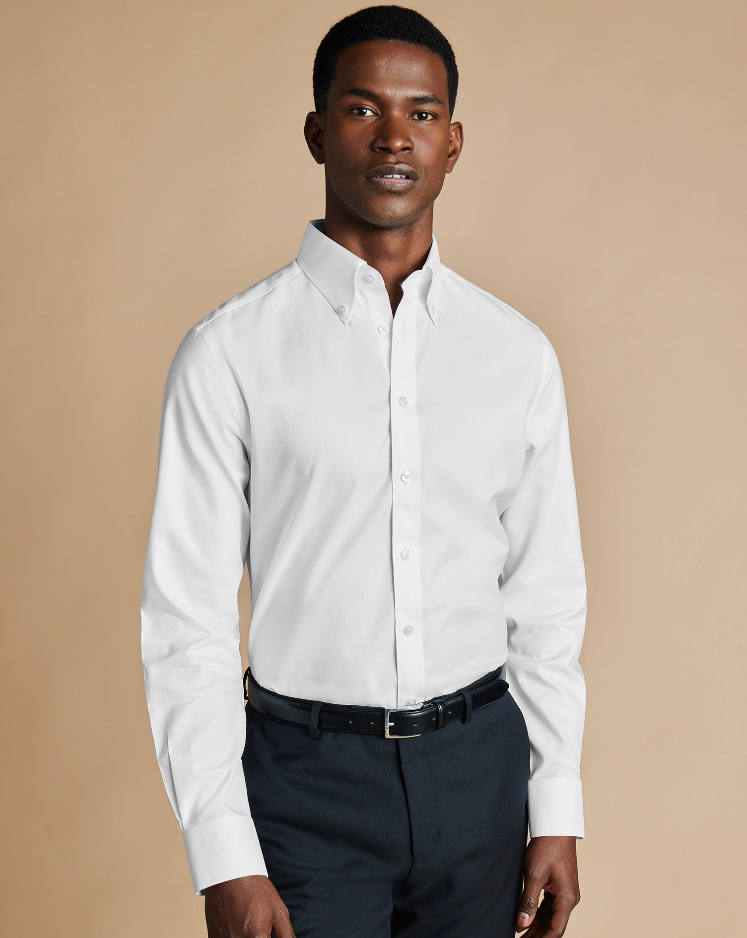 Button-Down Collar Non-Iron Twill Shirt - White