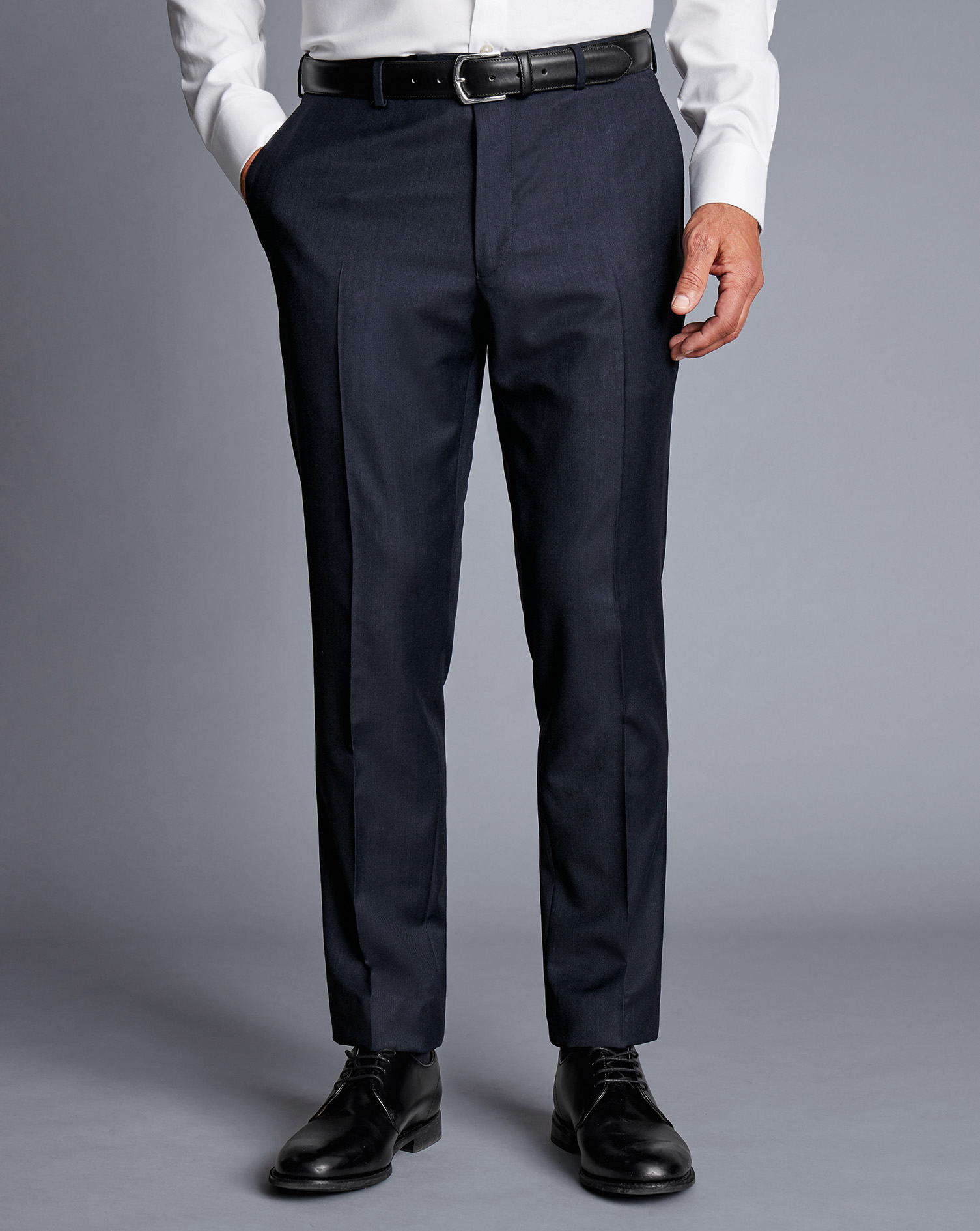 Italian Twill Suit Trousers - Navy