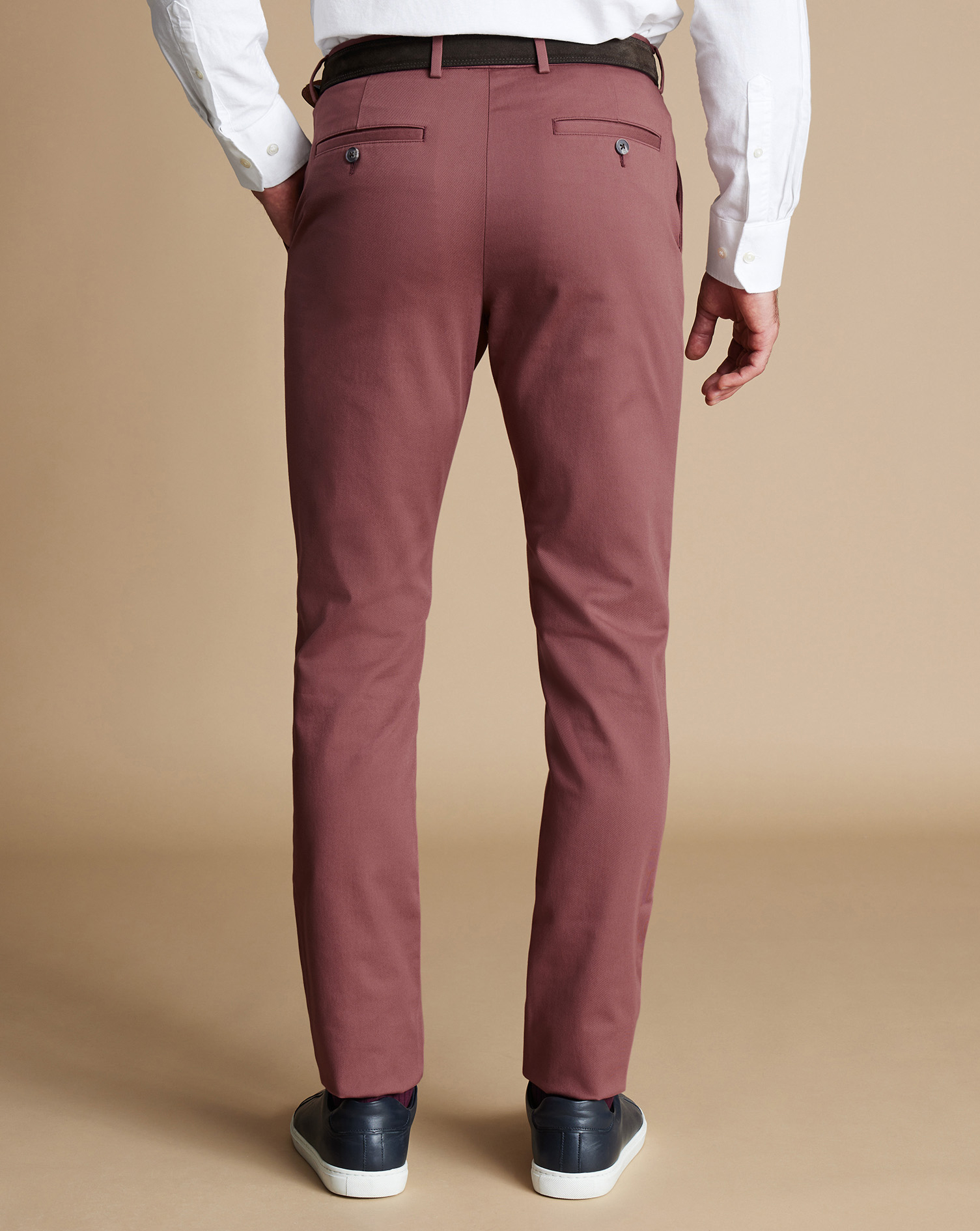 Ultimate Non-Iron Chinos - Dark Pink