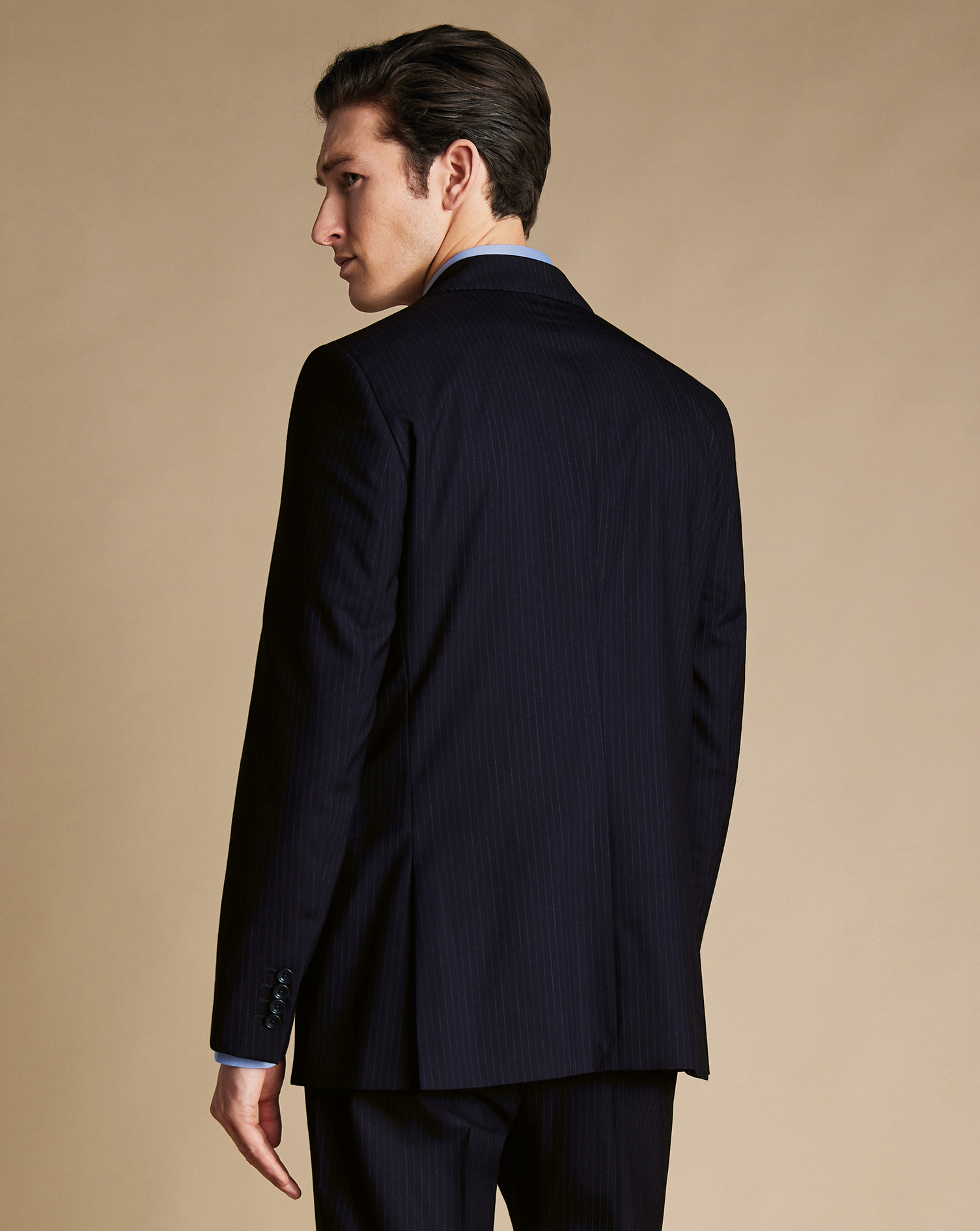 Ultimate Performance Stripe Suit Jacket  - Dark Navy