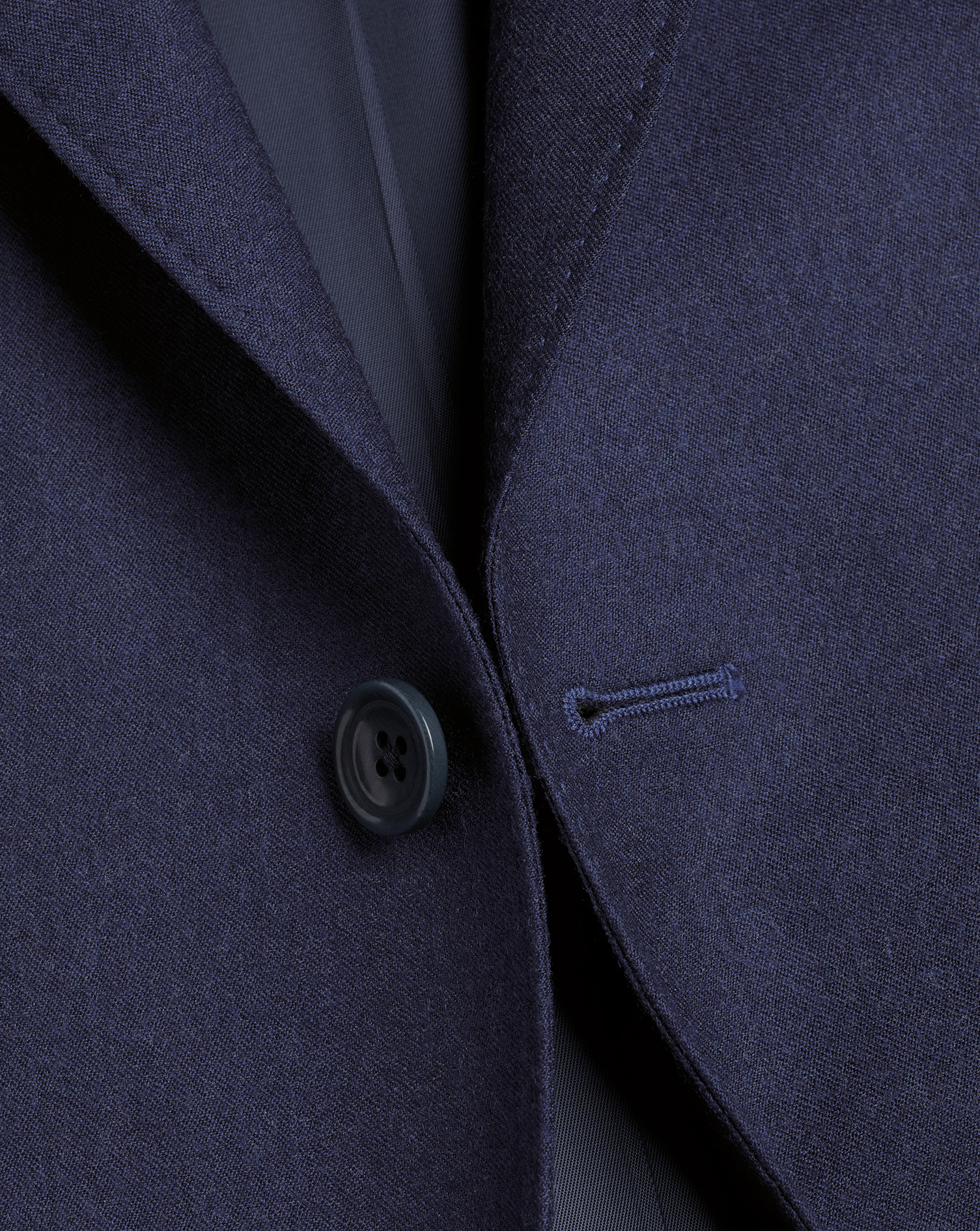 Italian Flannel Suit - Indigo Blue