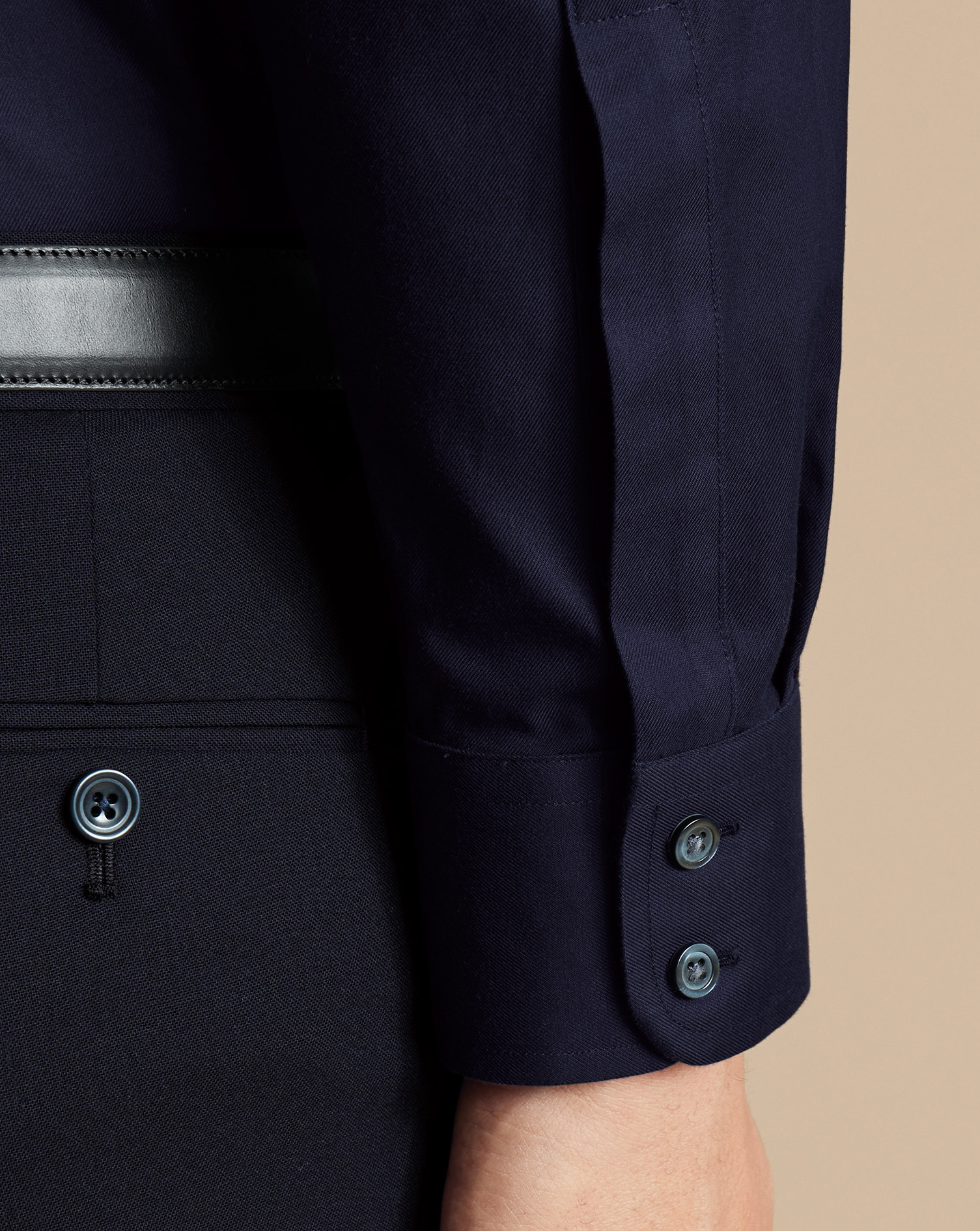 Non-Iron Twill Shirt - Navy