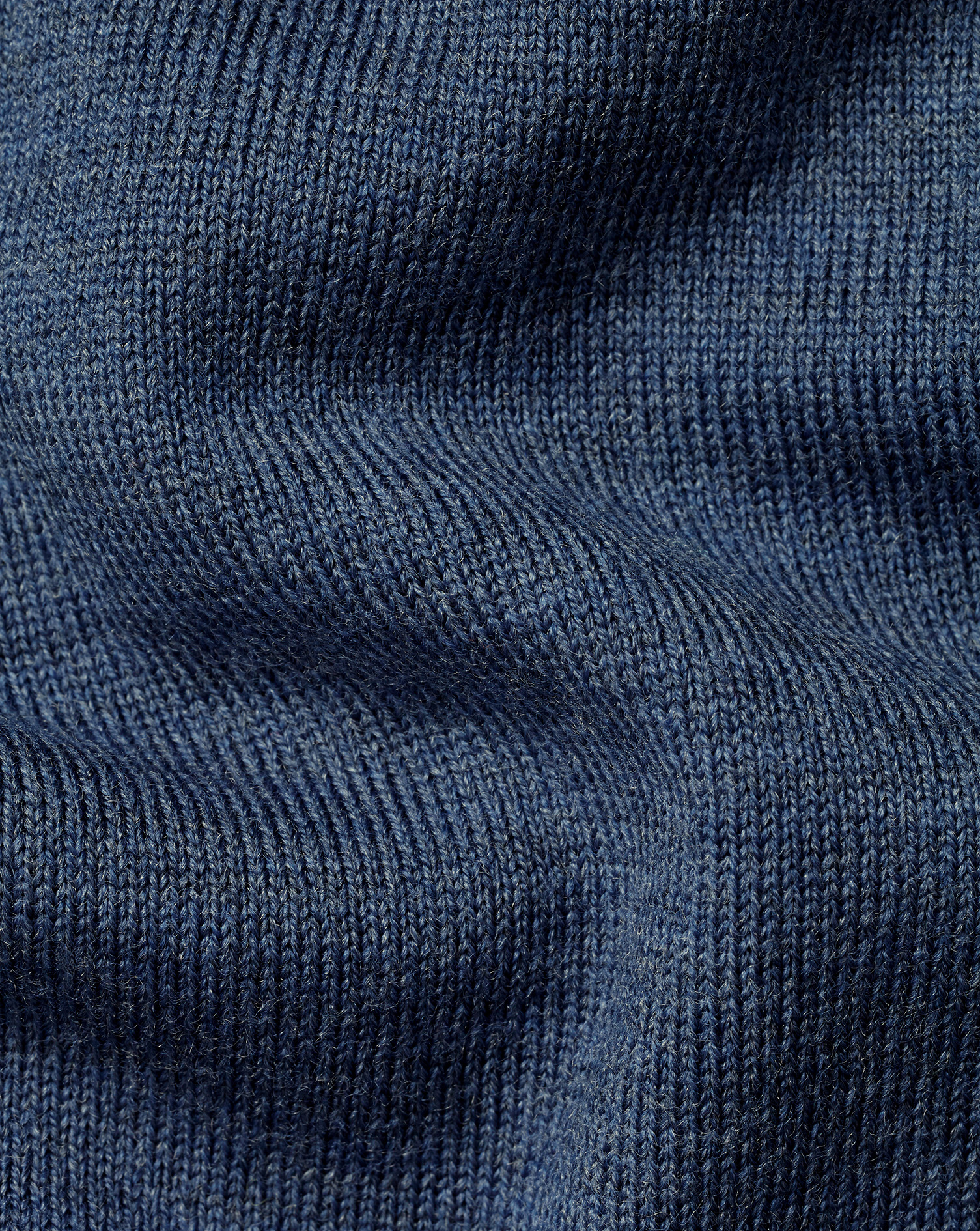 Merino Polo Jumper - Indigo