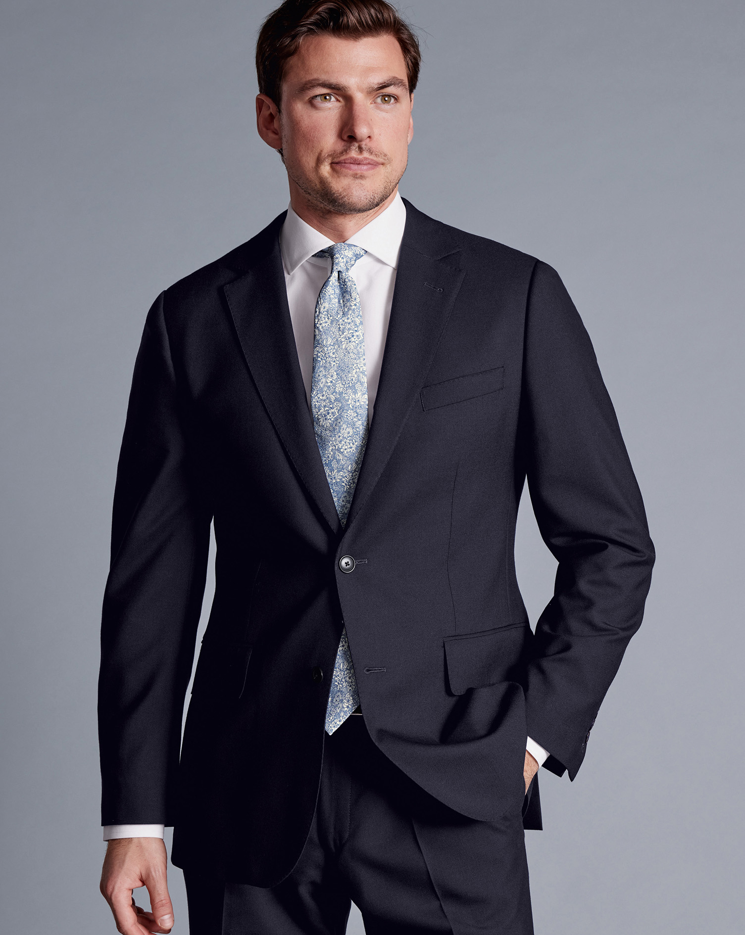 Ultimate Performance Check Suit Jacket - Charcoal Grey