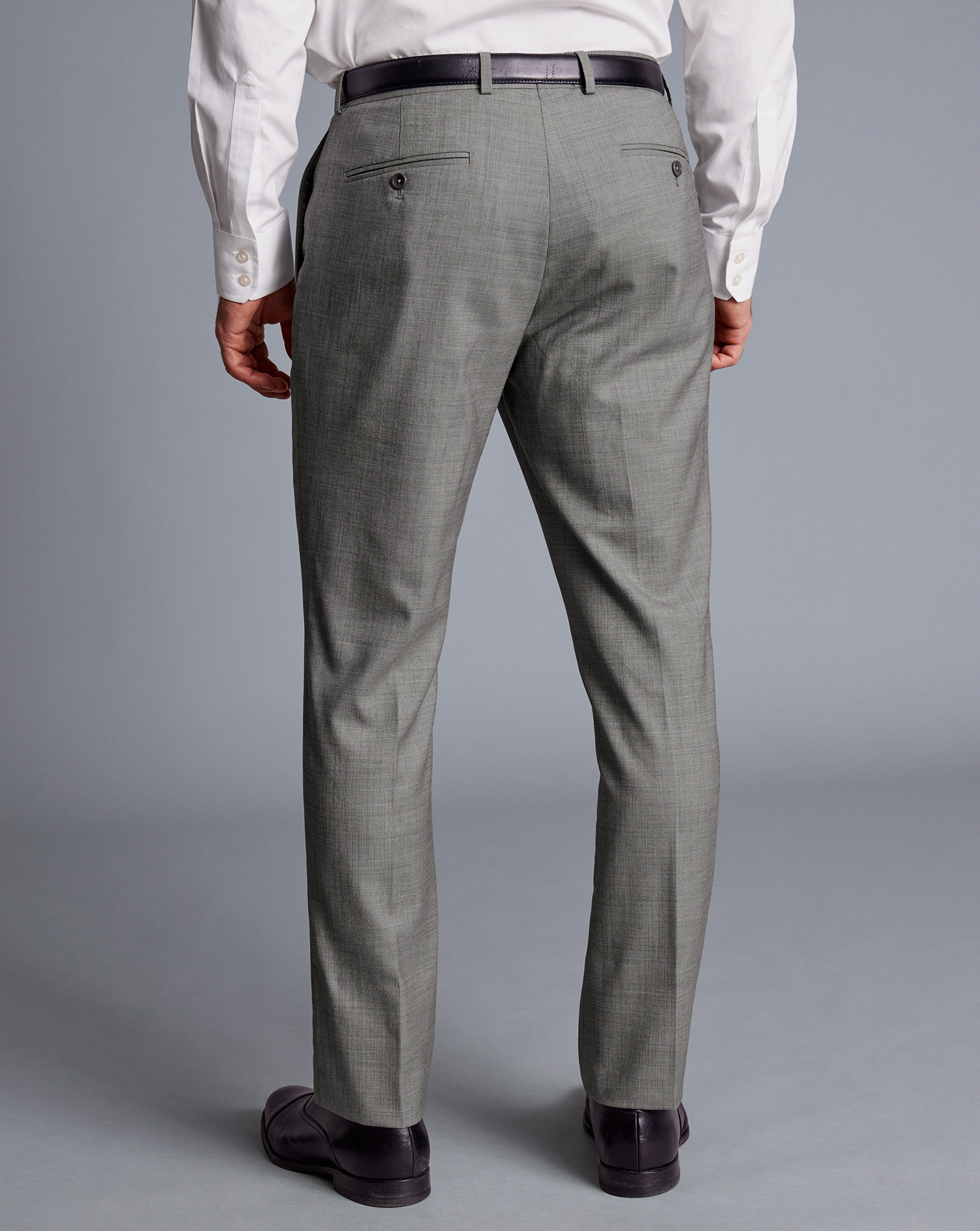 Sharkskin Suit Trousers - Light Grey