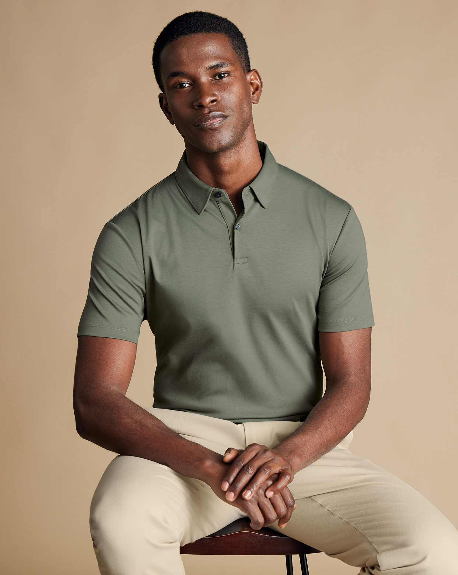 Smart Jersey Polo - Sage Green