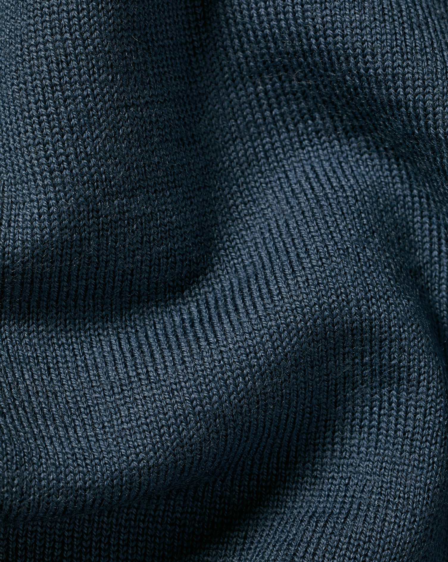 Merino Zip Neck Jumper - Petrol Blue