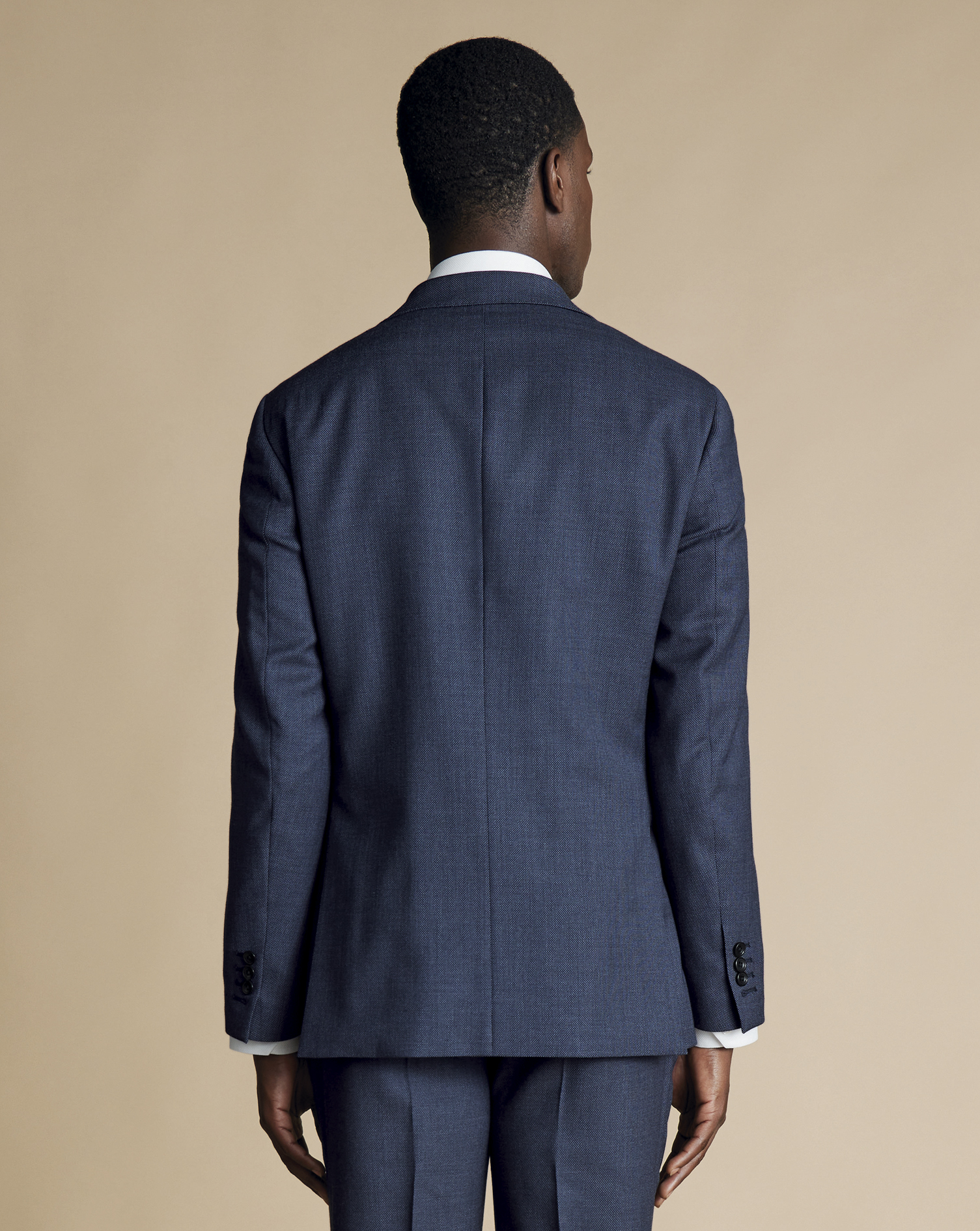 Prince Of Wales Suit Jacket - Heather Blue