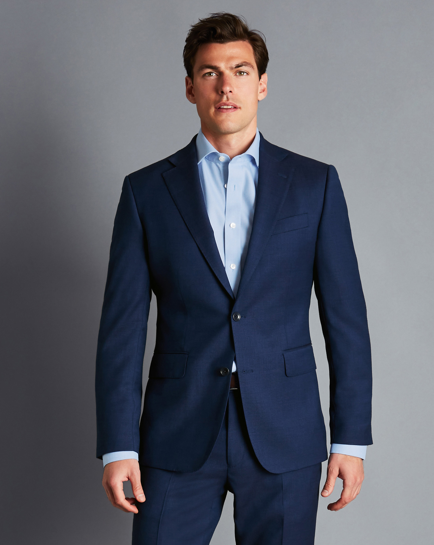 Ultimate Performance Birdseye Suit Jacket - Indigo Blue