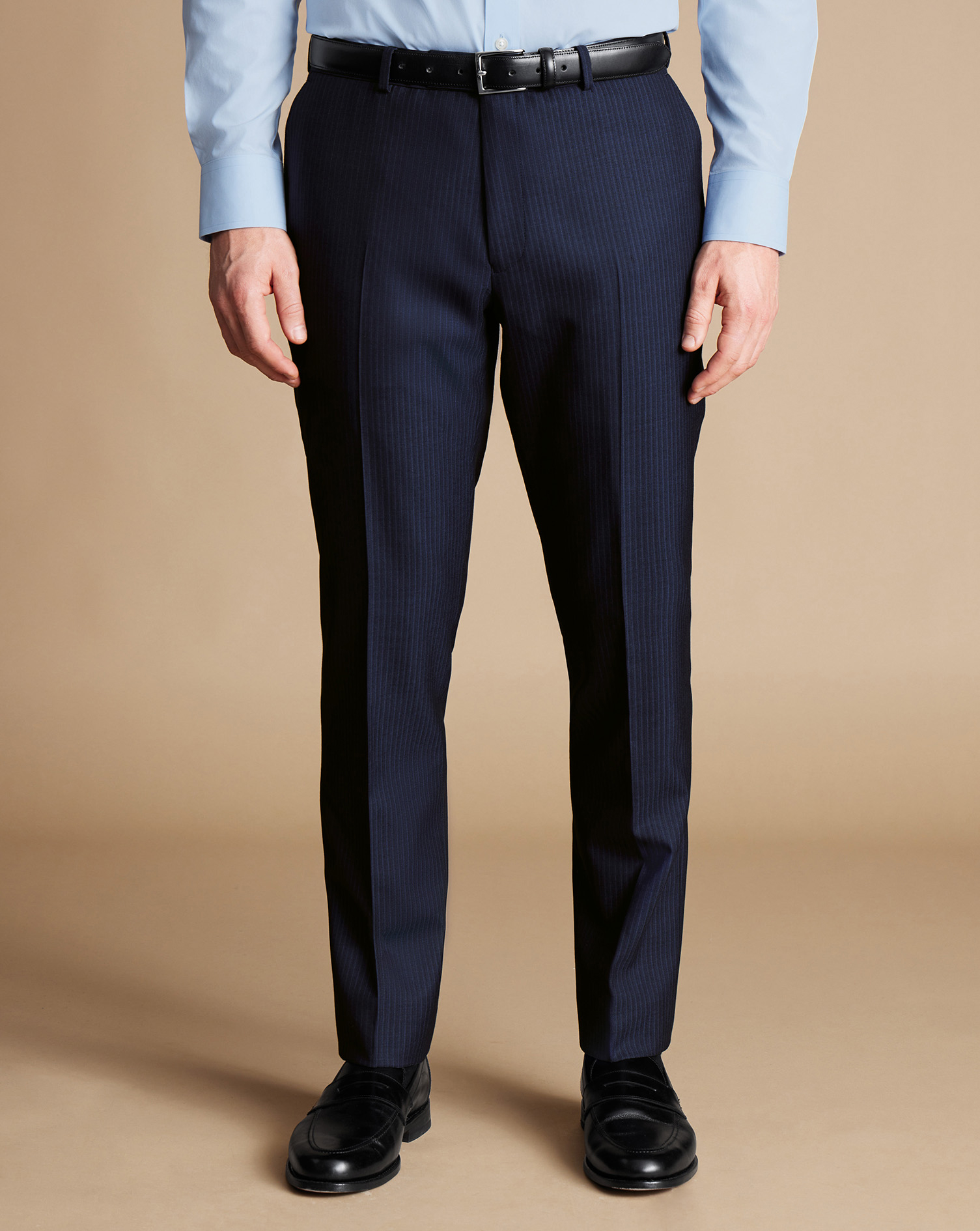 Stripe Suit Trousers - Navy