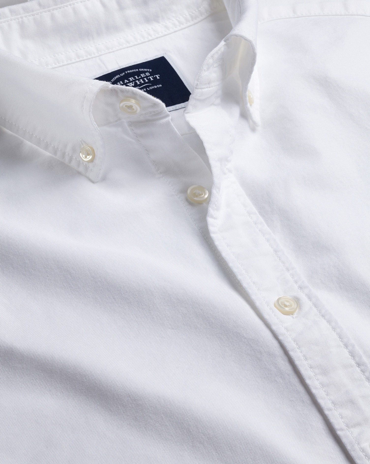 Washed Oxford Short Sleeve Shirt - White