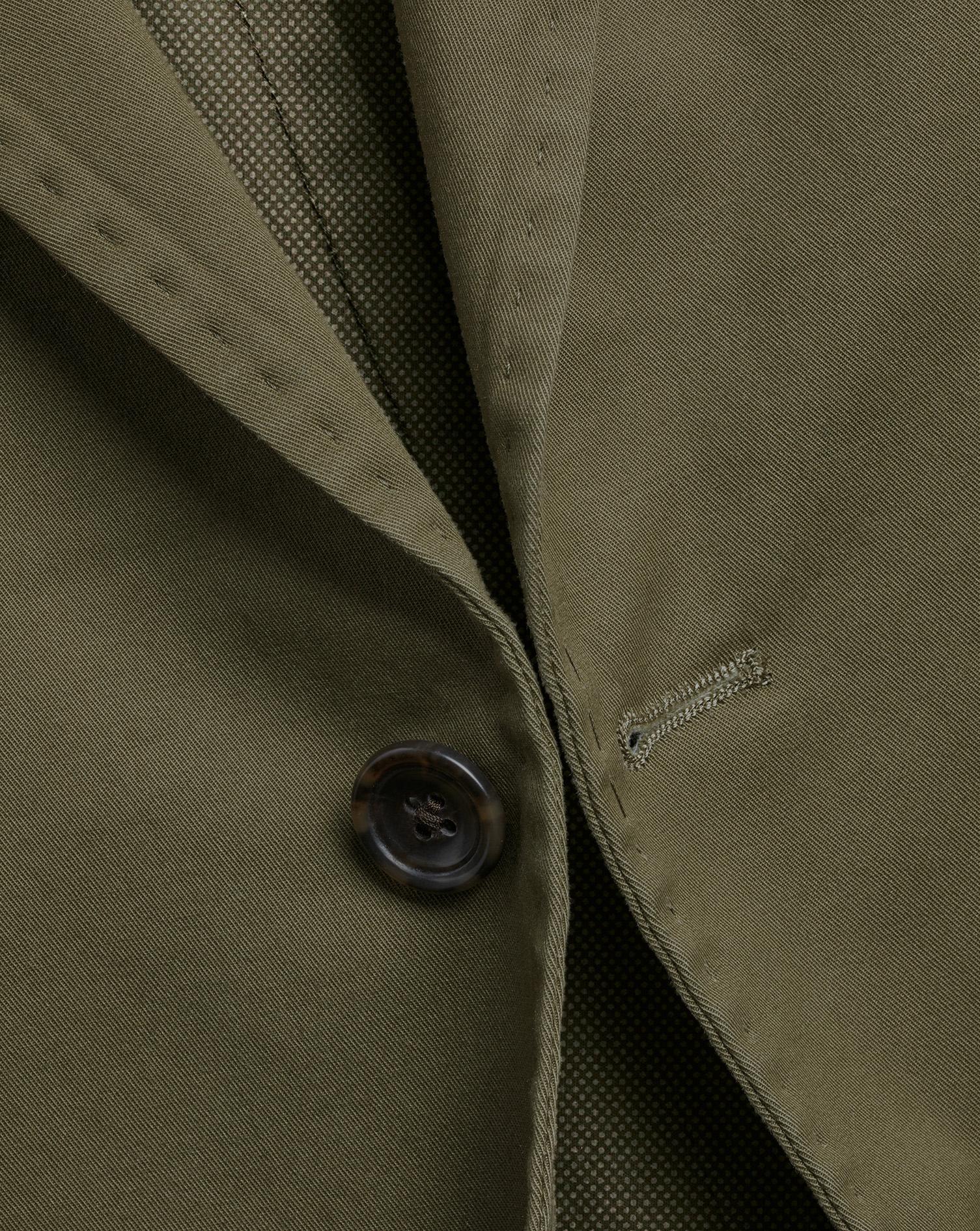 Cotton Stretch Jacket - Dark Olive Green