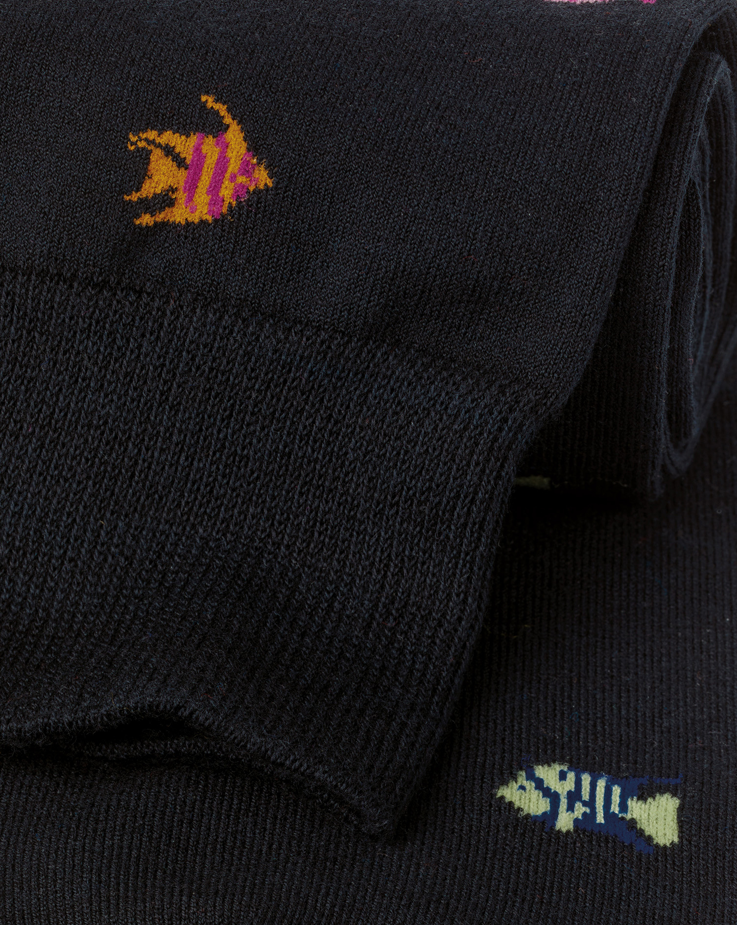 Tropical Fish Socks  - Black