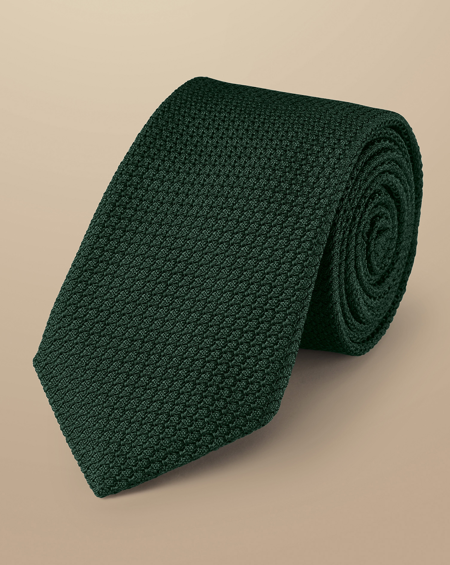 Silk Grenadine Italian Tie - Dark Green