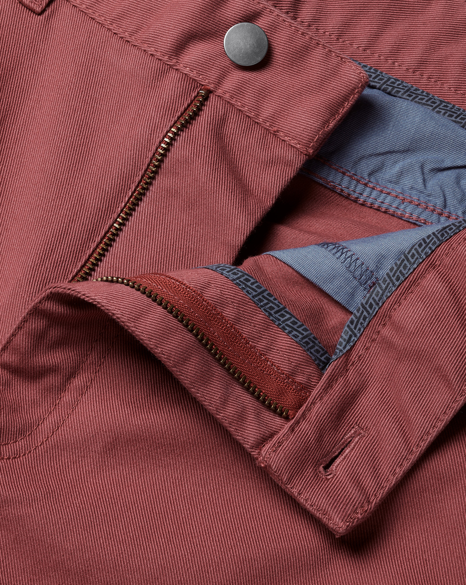 Twill 5 Pocket Jeans - Claret Pink