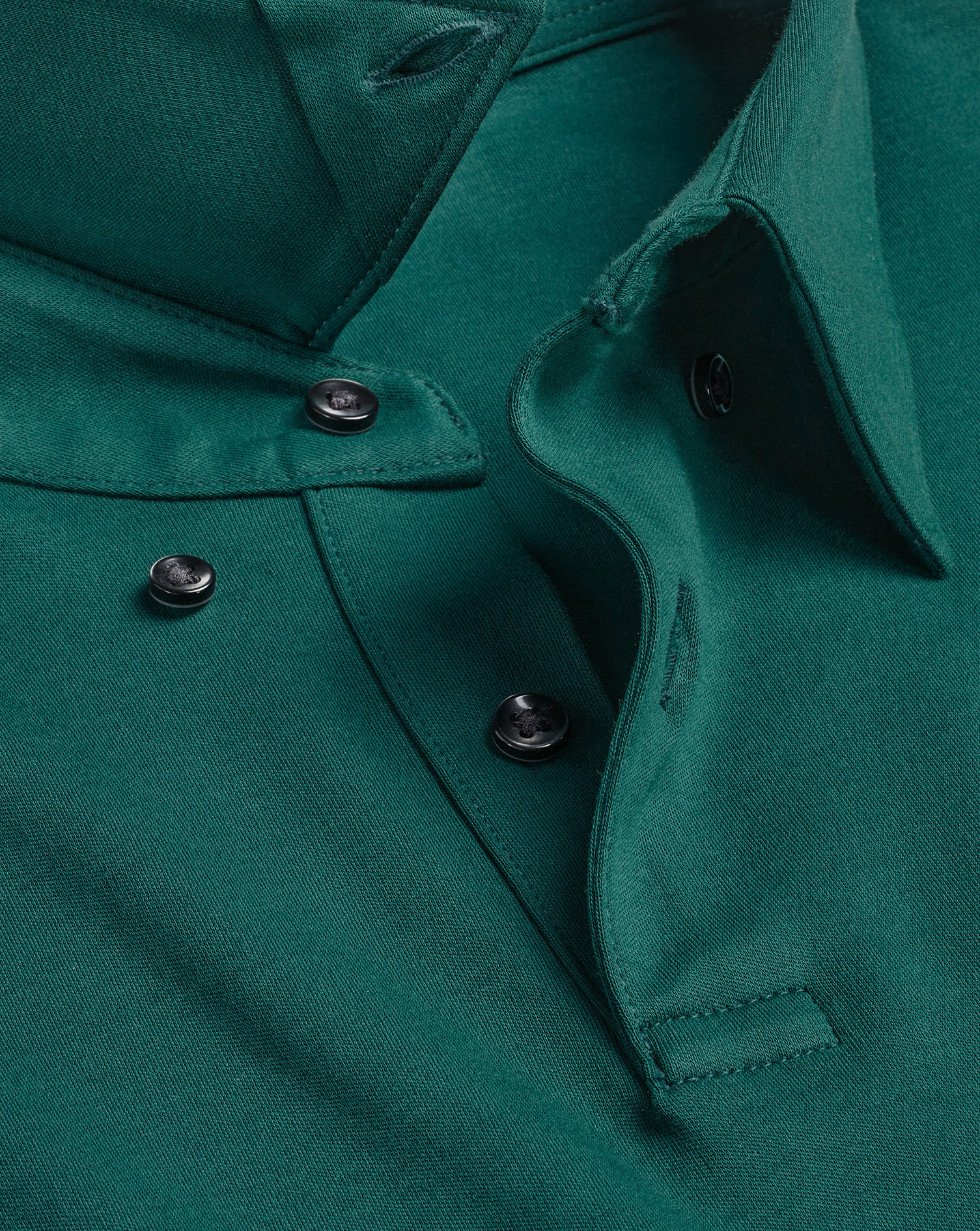 Long Sleeve Smart Jersey Polo - Green