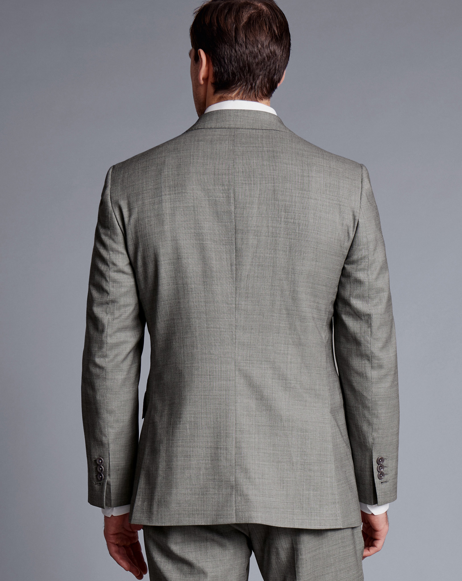 Sharkskin Suit Jacket - Light Grey