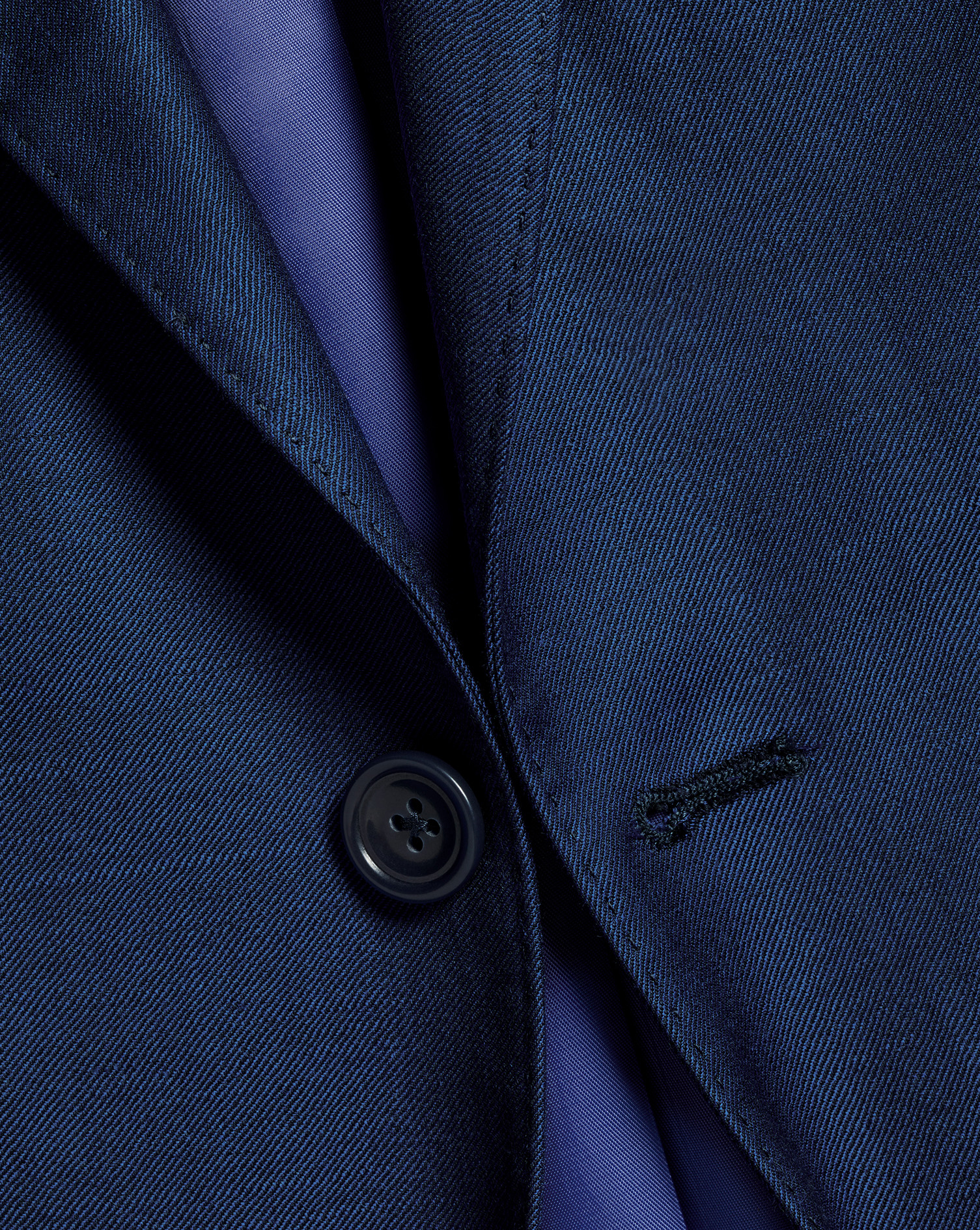 Natural Stretch Twill Suit Jacket - Mid Blue