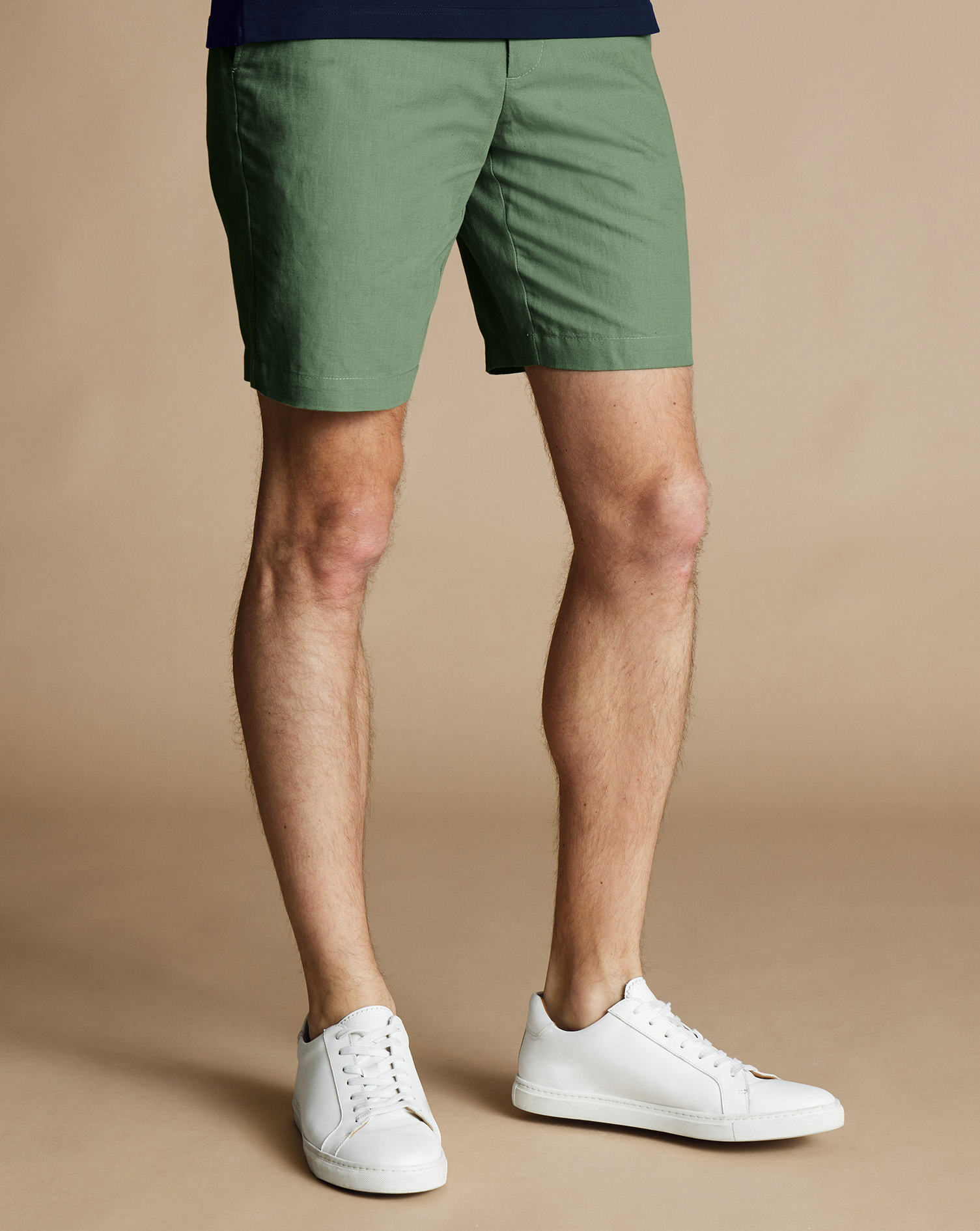 Cotton Linen Shorts - Light Green