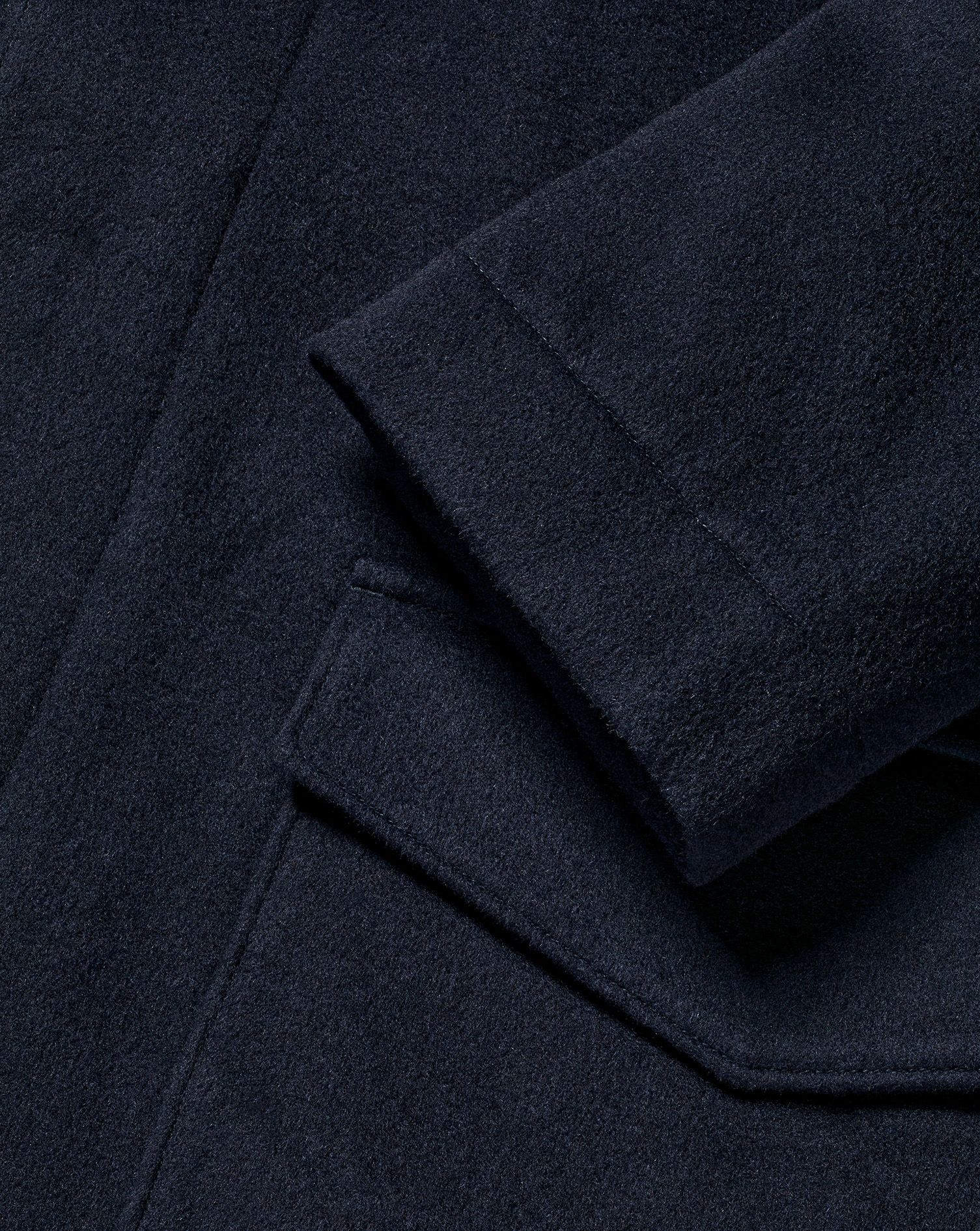 Wool Car Coat - Navy