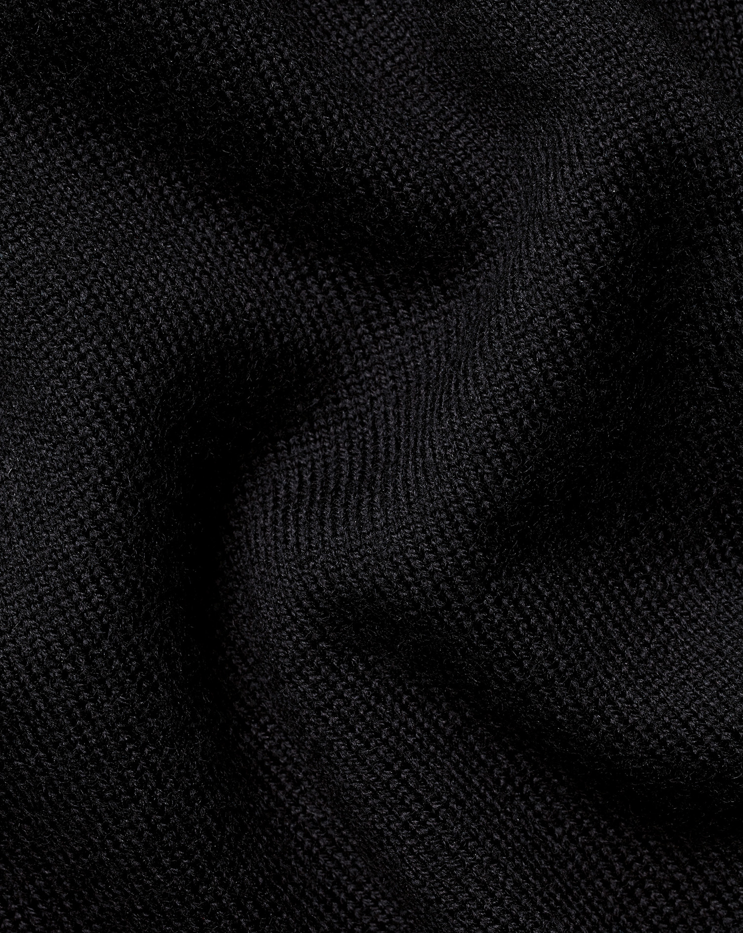 Merino V-Neck Jumper - Black