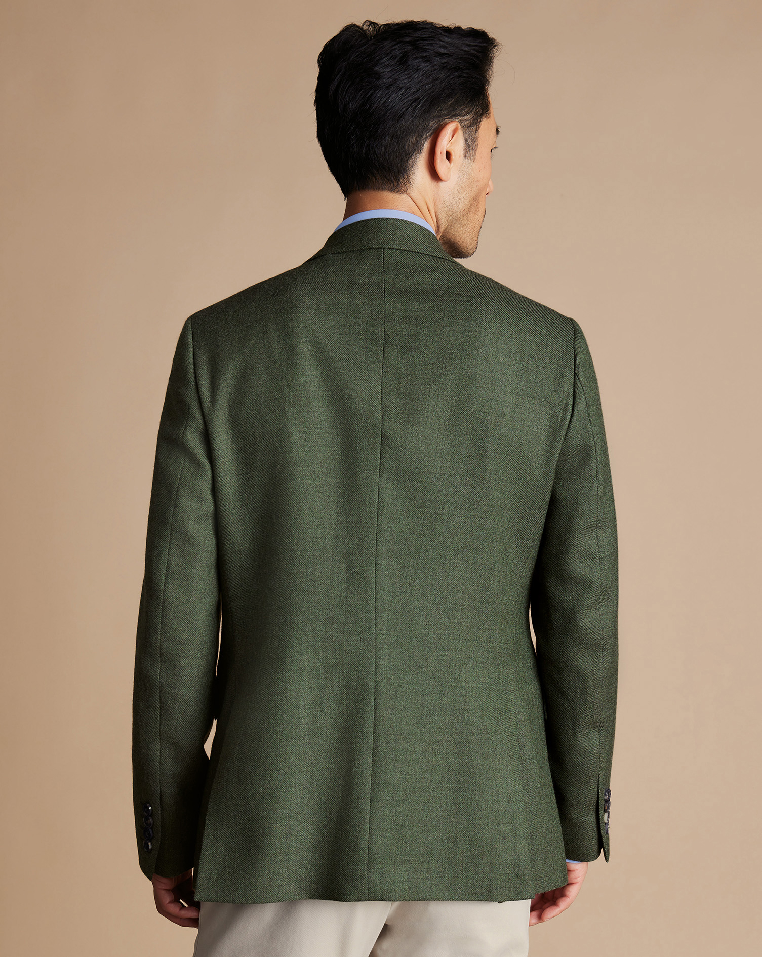 Twill Wool Texture Jacket - Sage Green