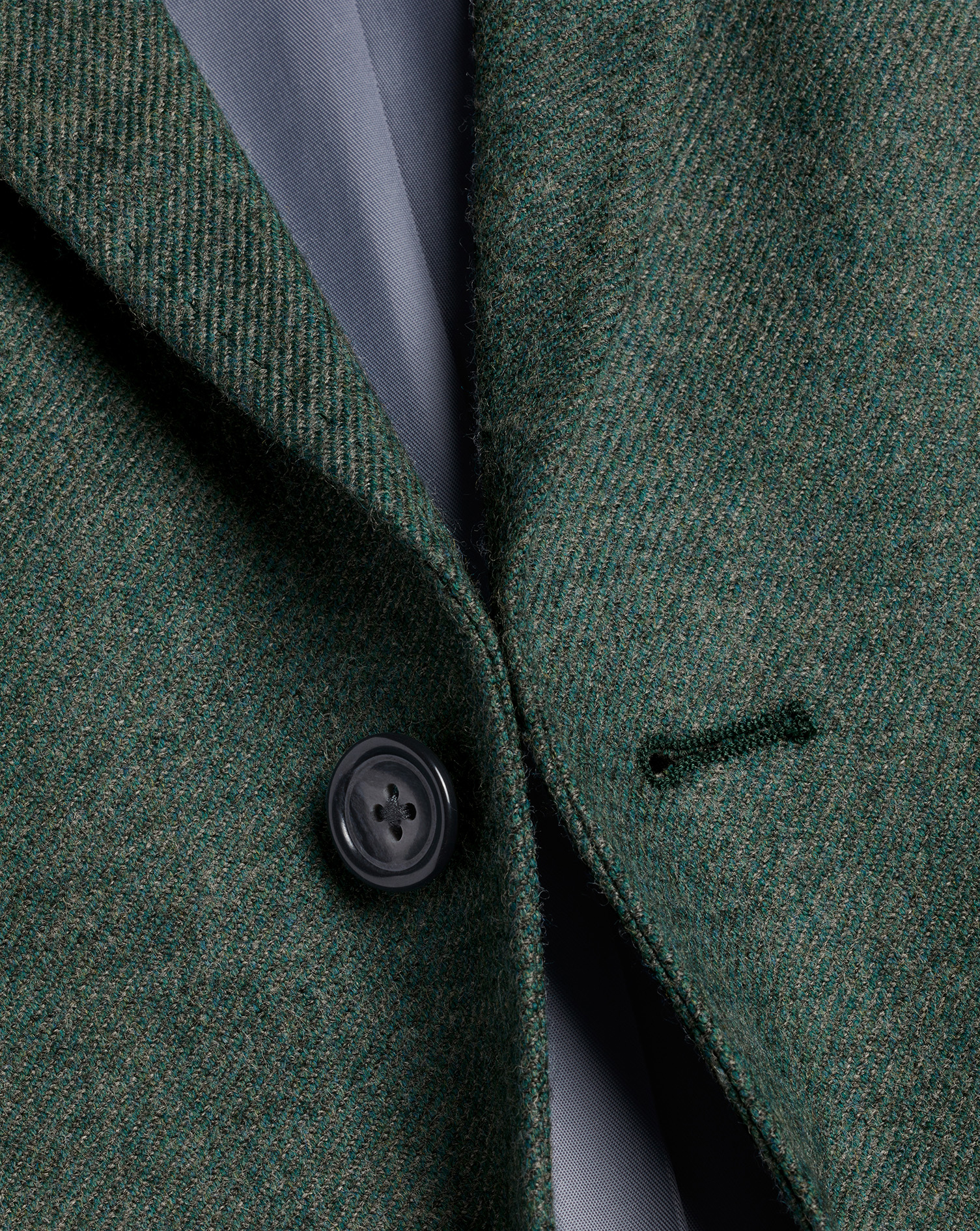 Wool Texture Twill Jacket - Sage Green