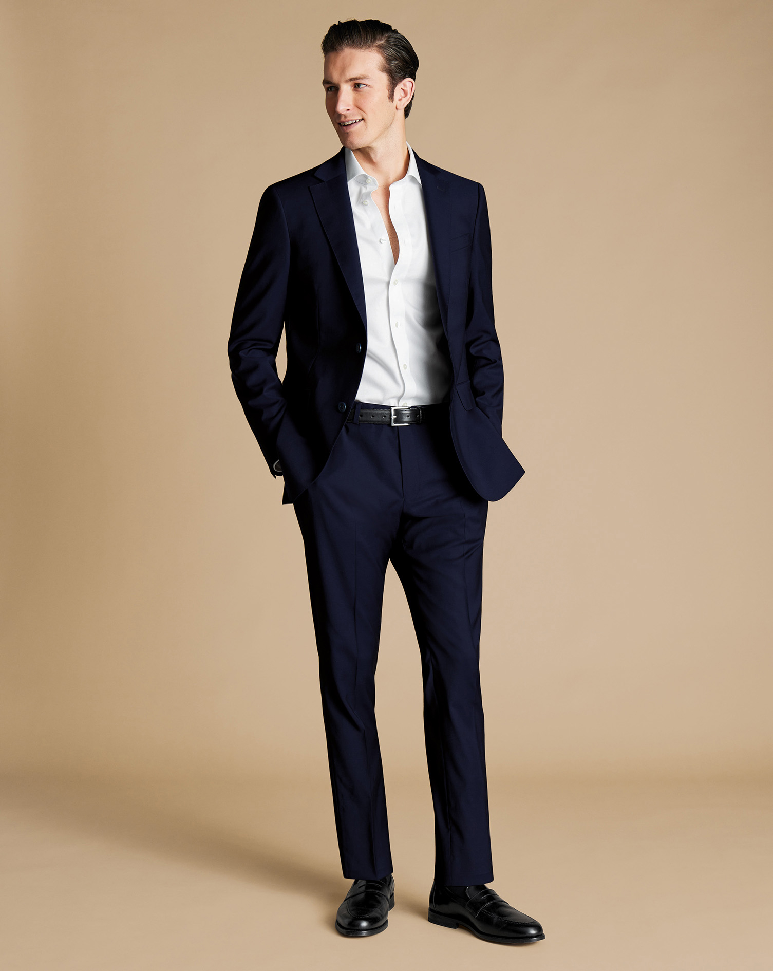 Italian Suit Trousers - Dark Navy