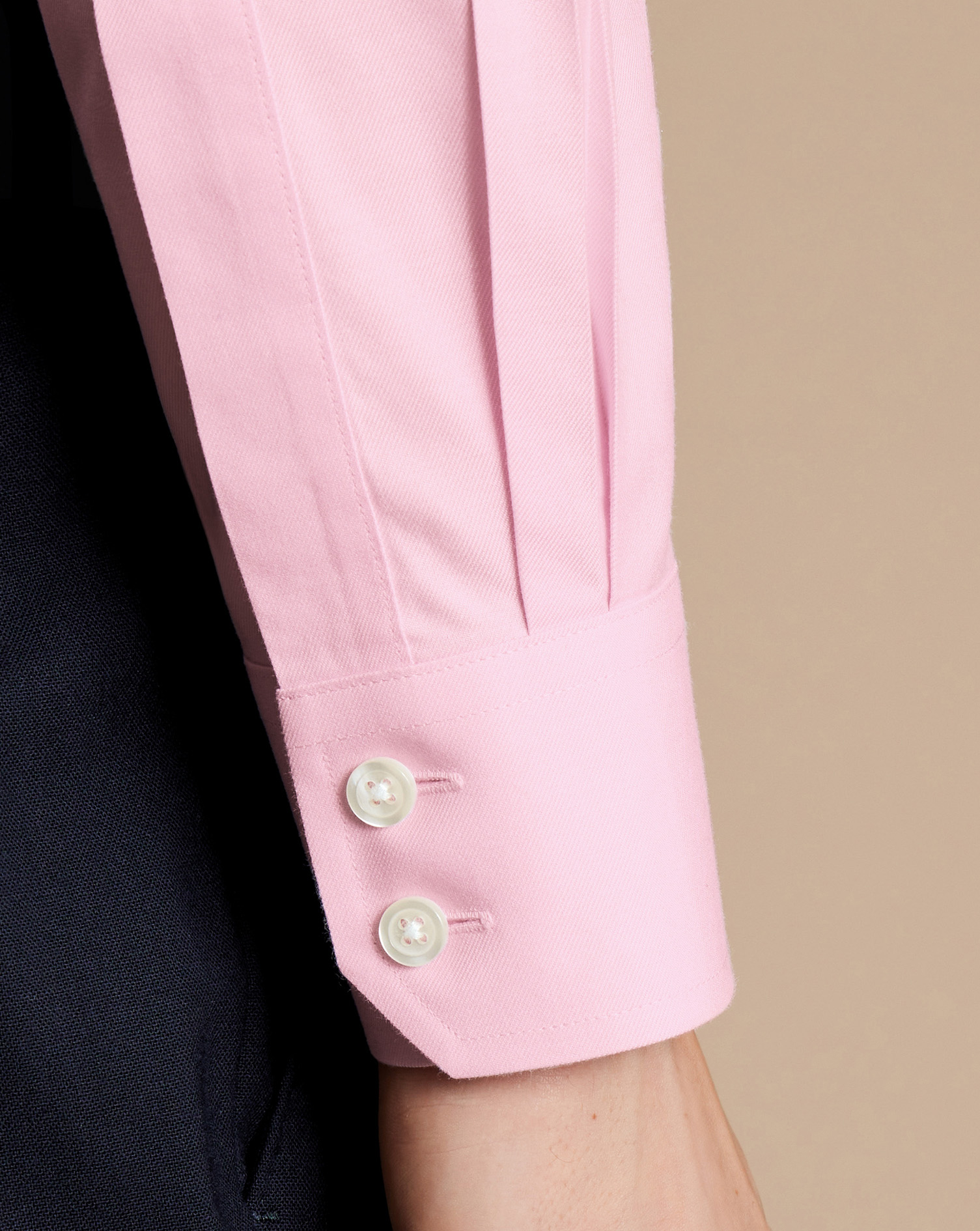 Cutaway Collar Non-Iron Twill Shirt - Pink