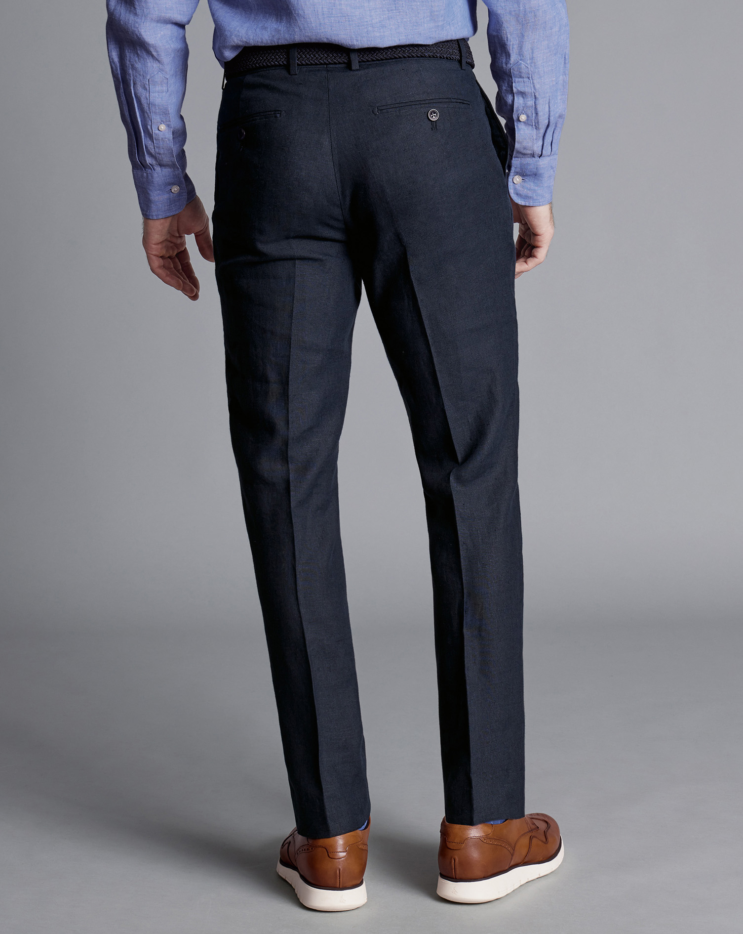 Linen Trousers - Dark Navy