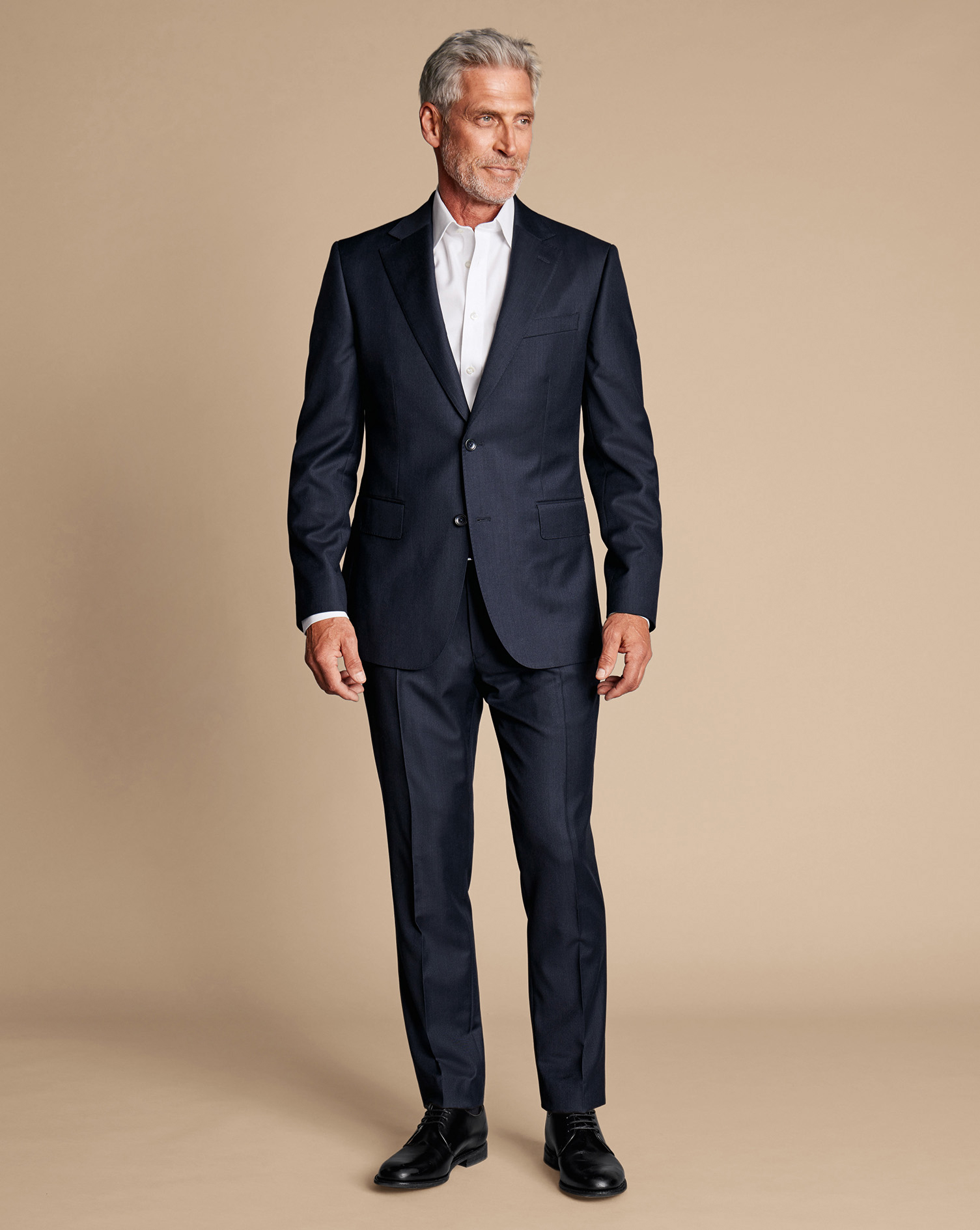 Italian Twill Suit Jacket - Navy