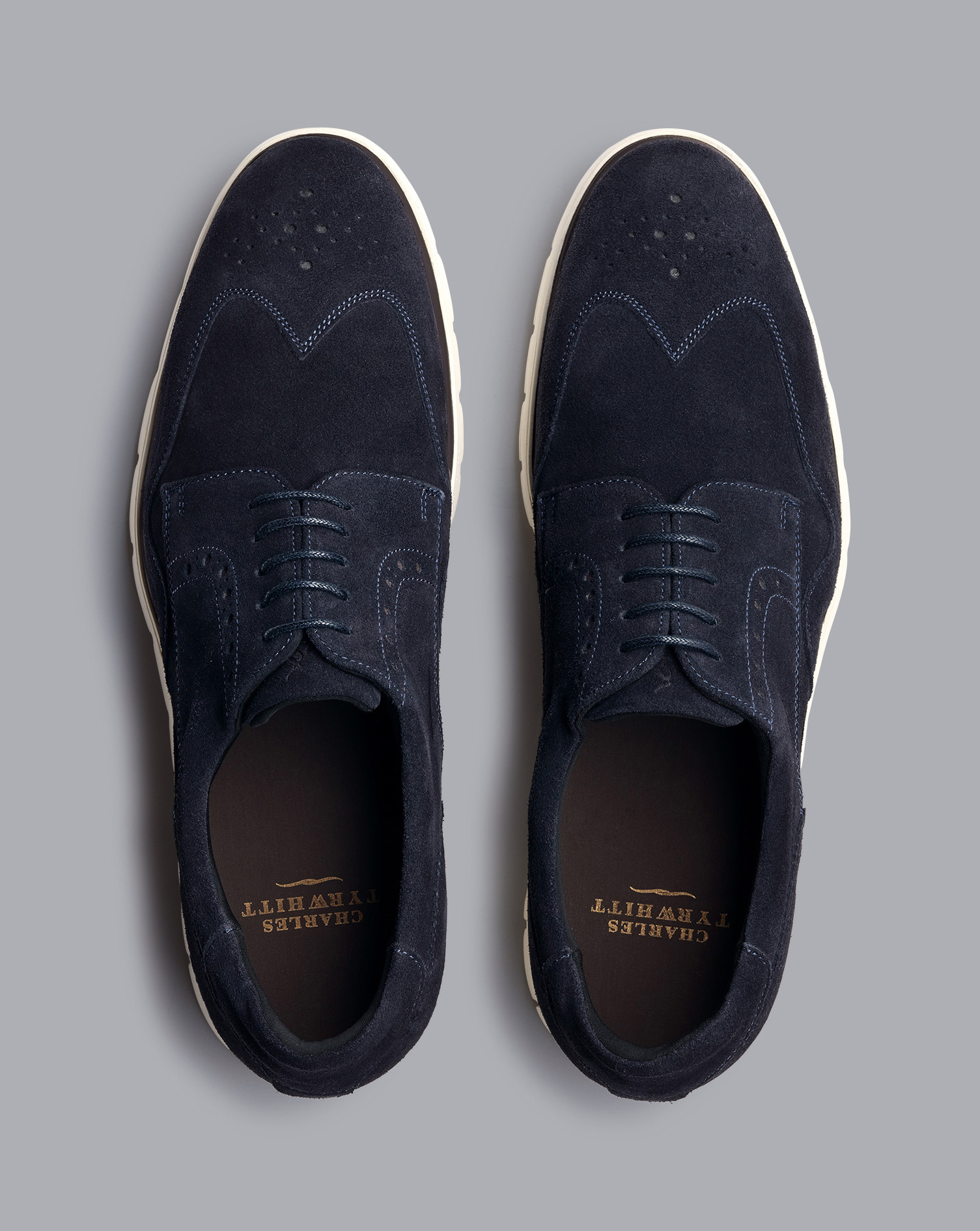 Suede Hybrid Trainers - Navy