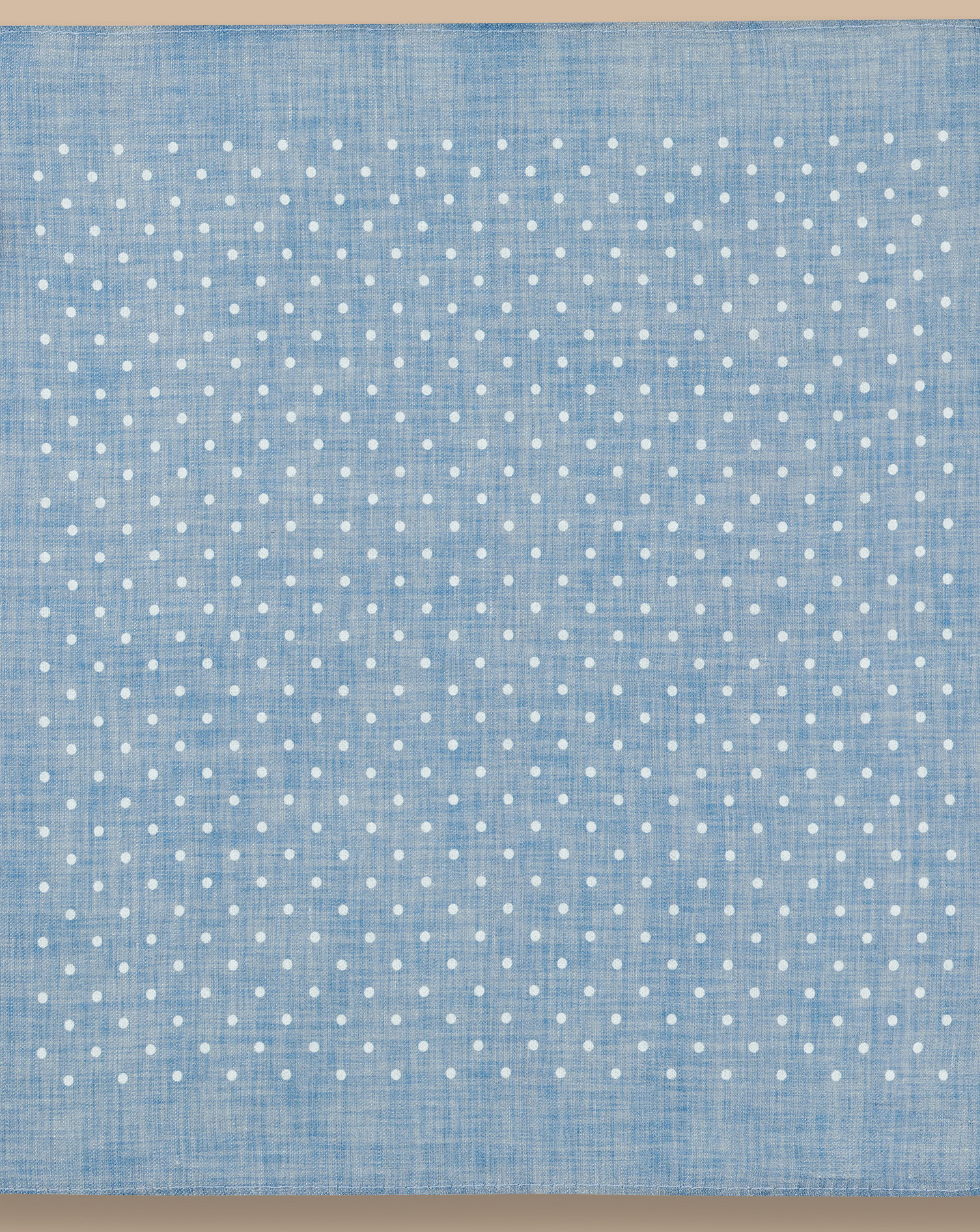 Spot Print Linen Silk Pocket Square - Light Blue