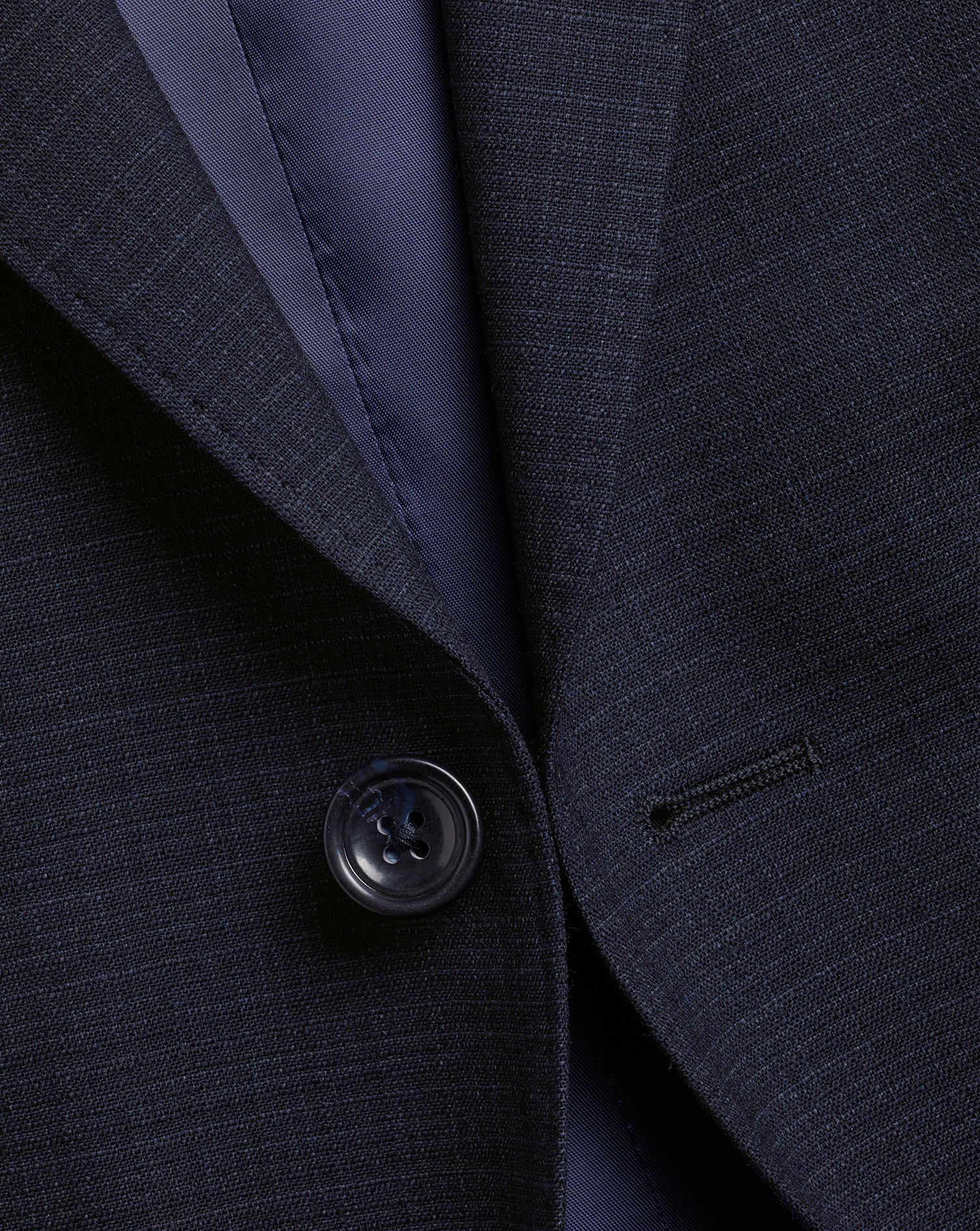 Micro Grid Check Suit Jacket - Navy