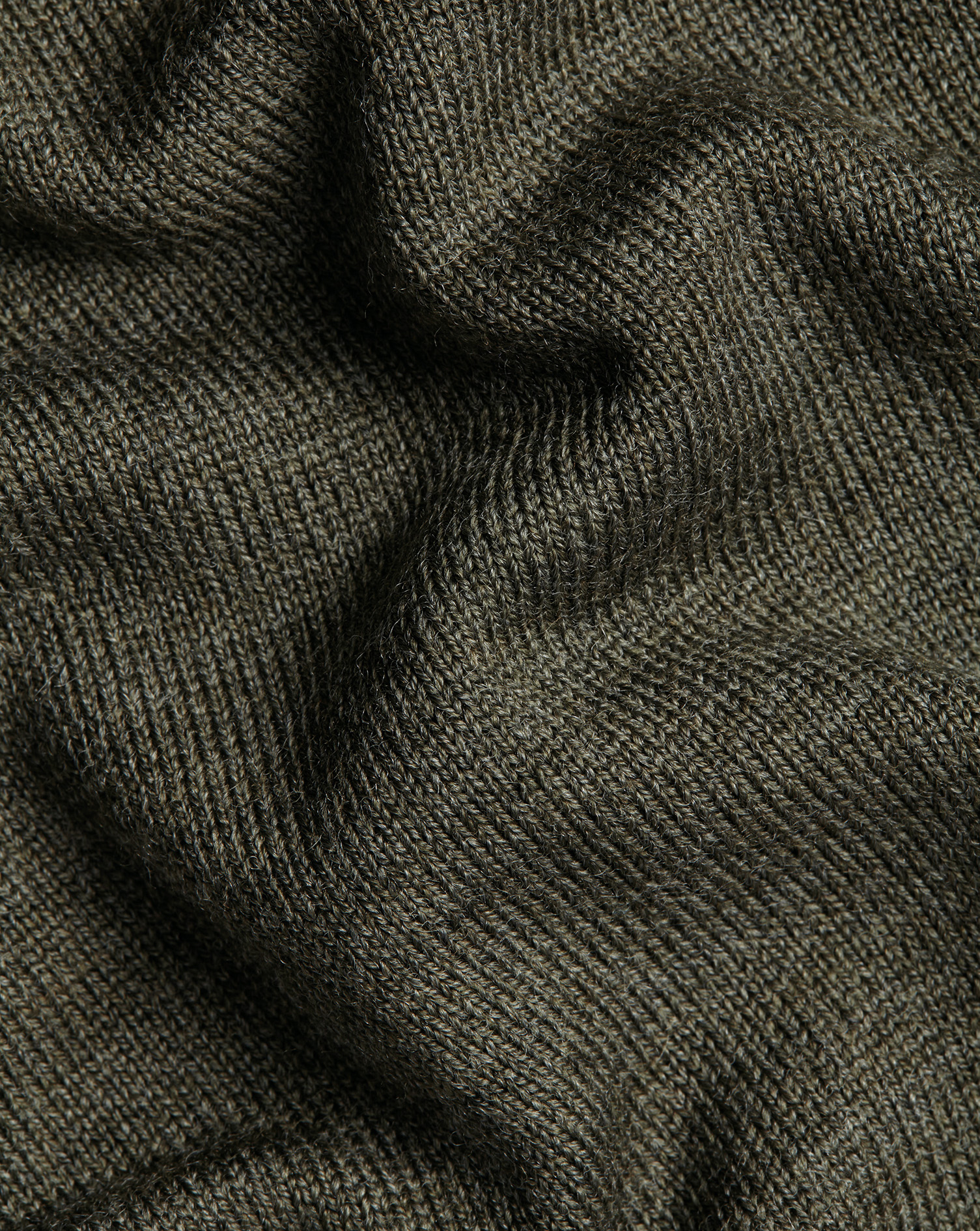 Merino Crew Neck Jumper - Olive Green