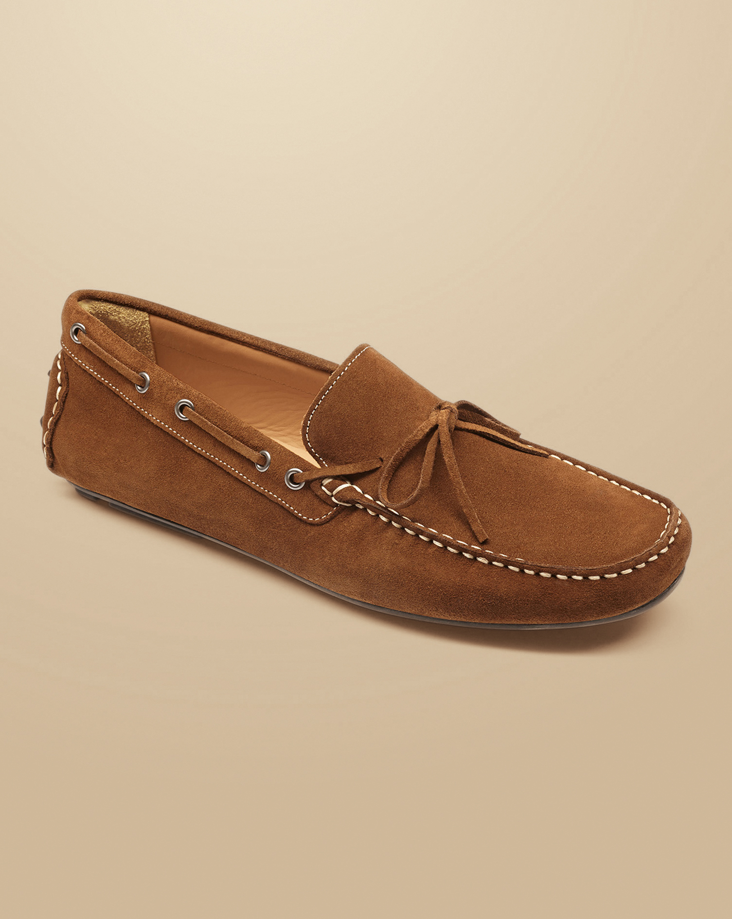 Suede Driving Loafers - Tobacco Brown